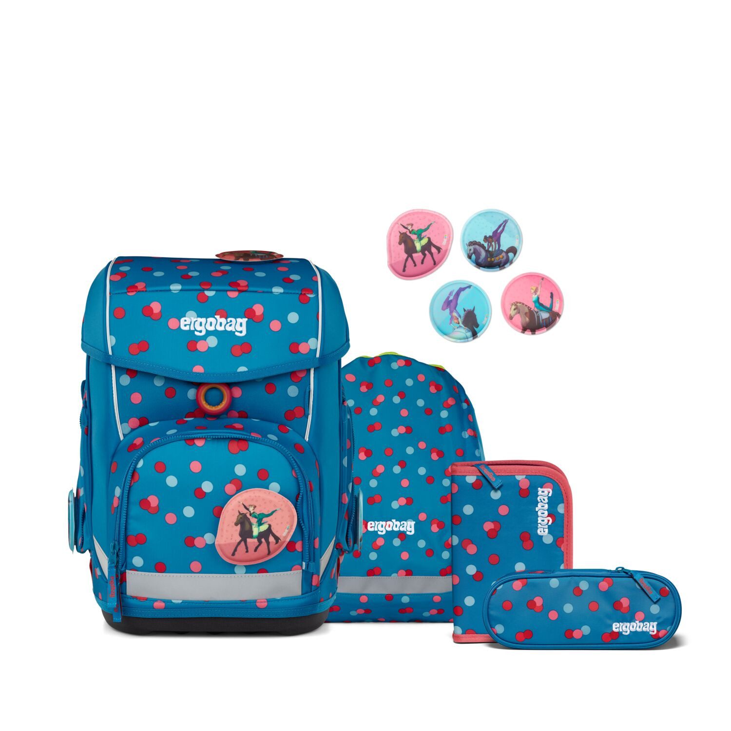 ergobag Schulranzen Schulranzen-Set CUBO VoltiBär 5-teilig