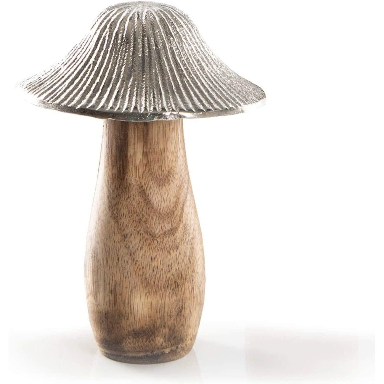 Logbuch-Verlag Dekofigur Dekofigur Pilz Silber braun