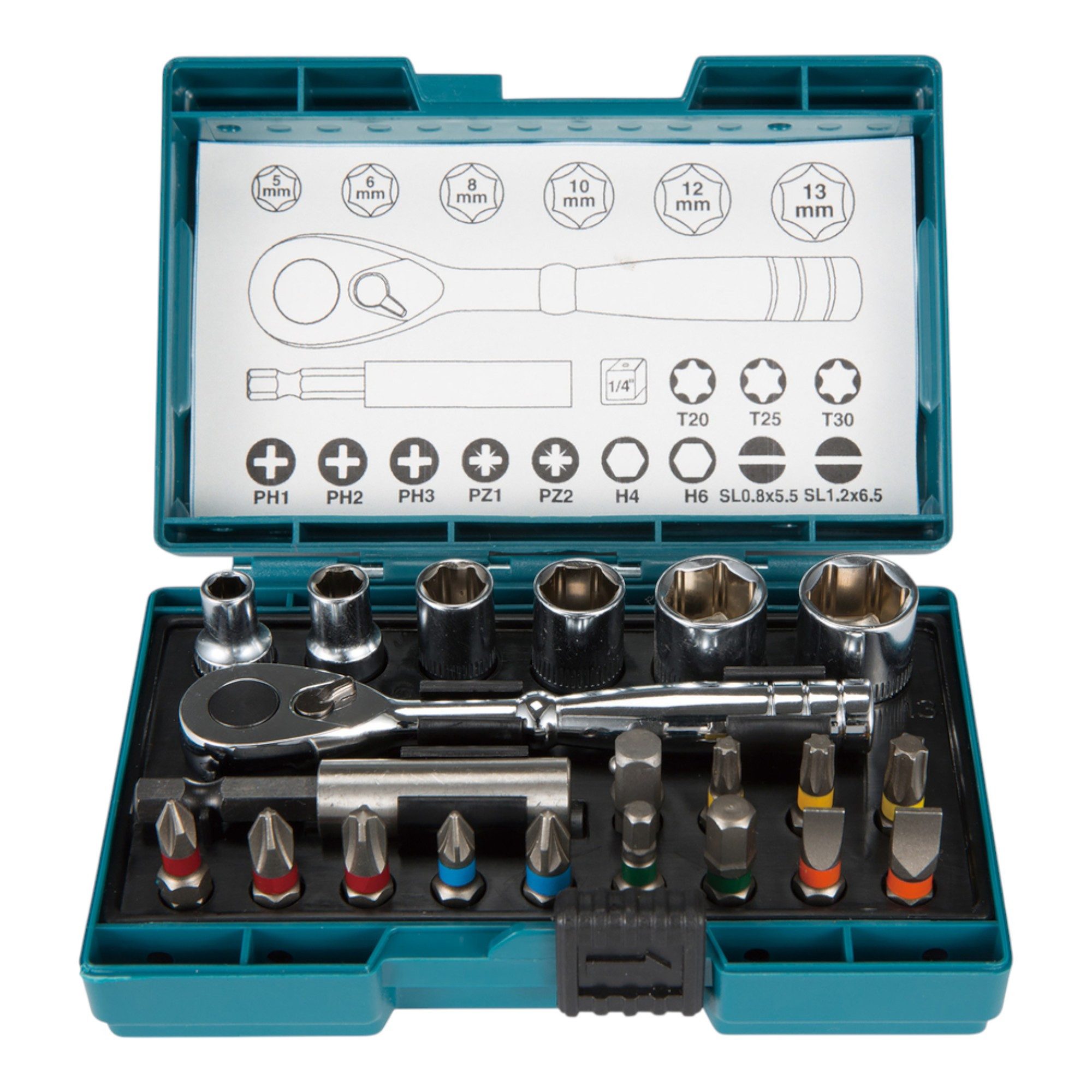 Makita Bohrer- und Bitset Makita Ratschen