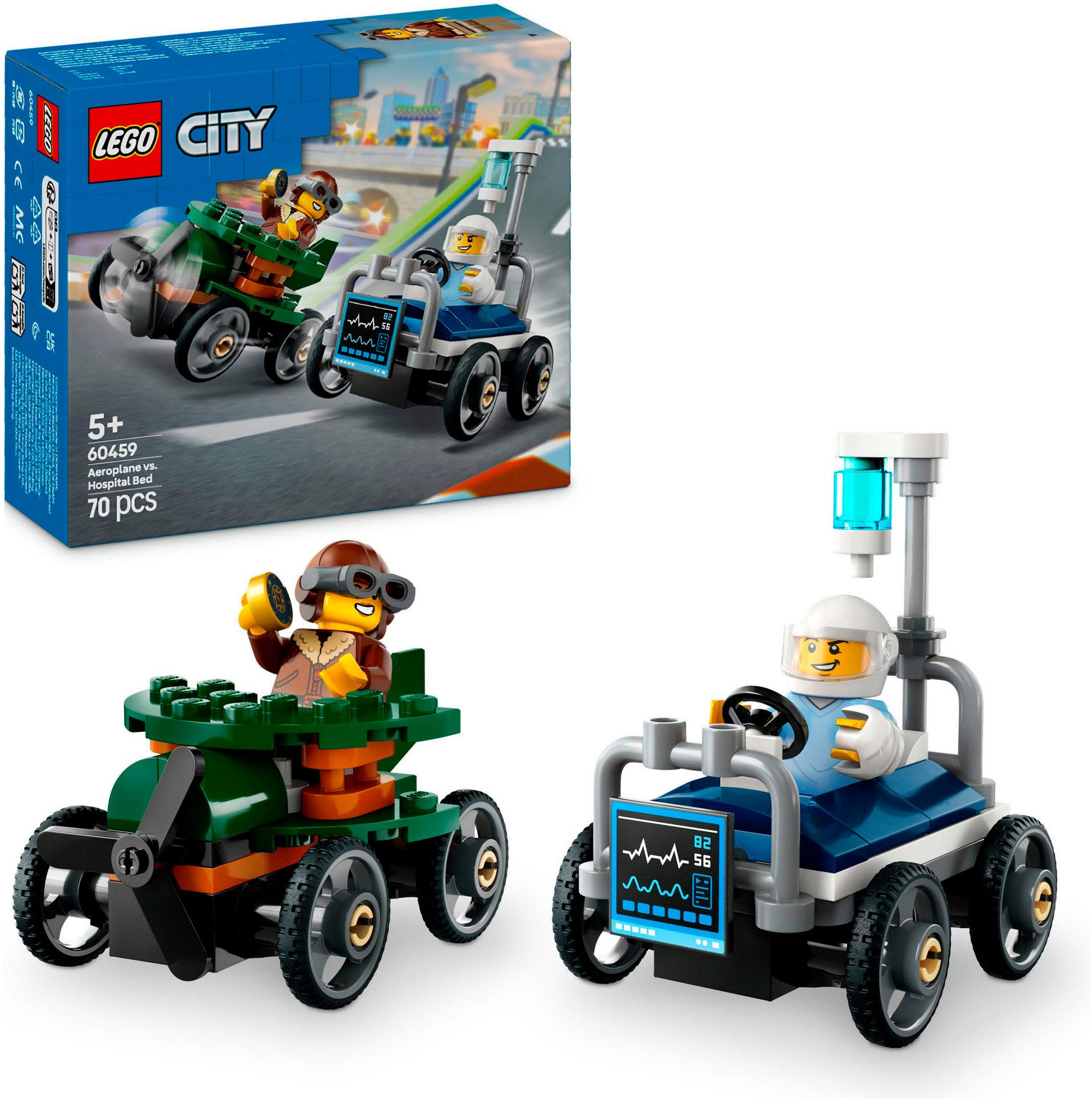 LEGO® Flugzeug vs. Krankenhausbett (60459), LEGO