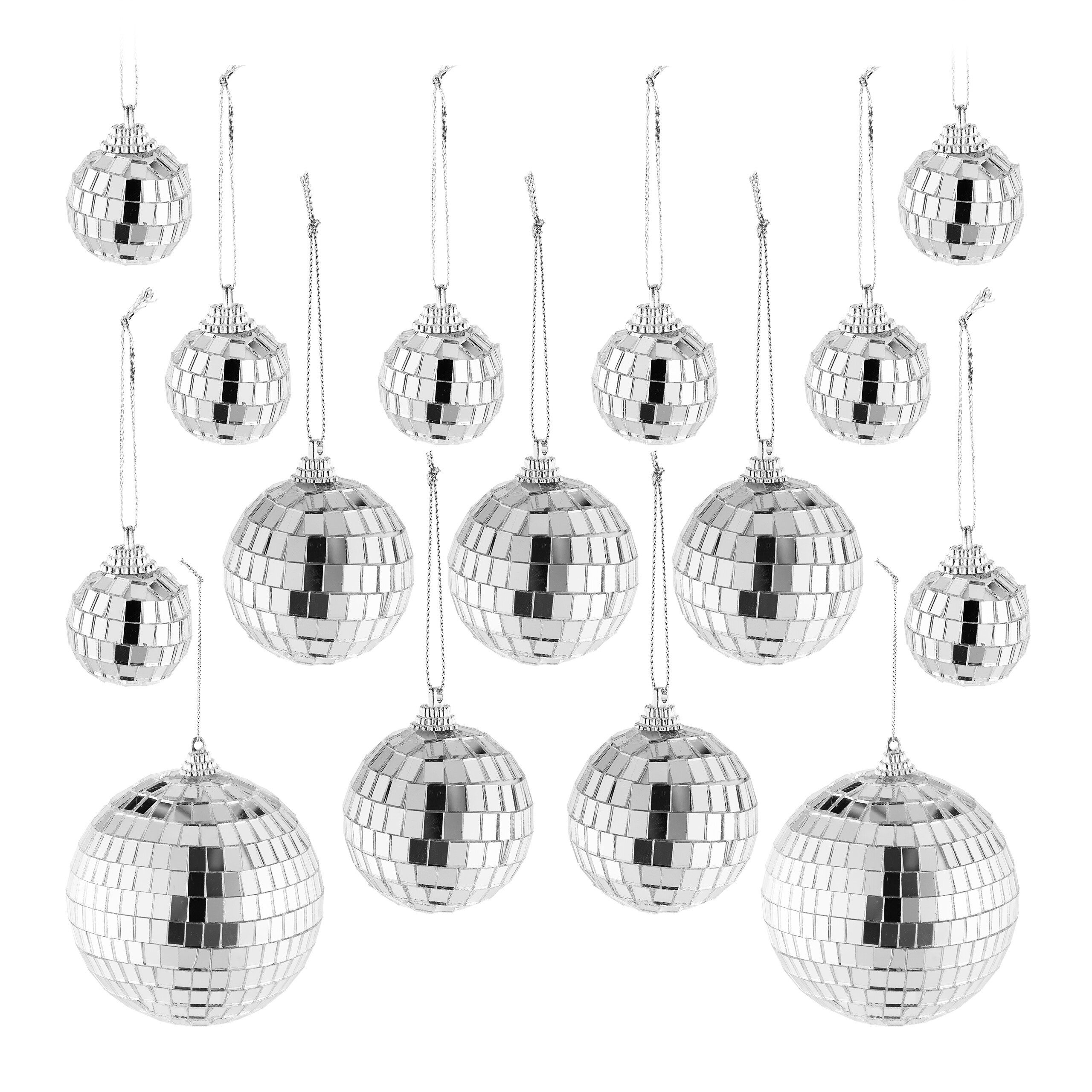 relaxdays Dekohänger 15er Set Mini Discokugel