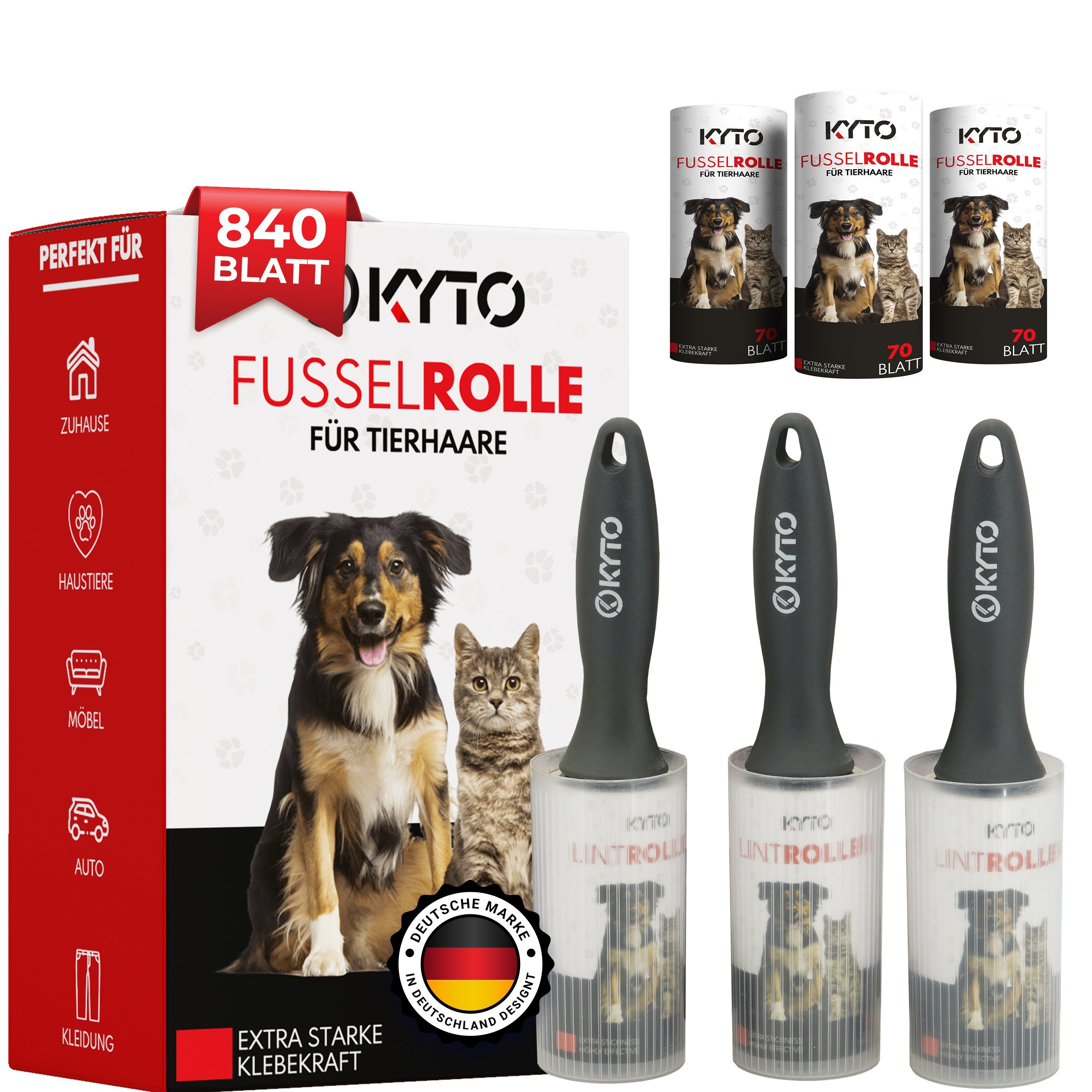 Kyto Fusselbürste Kyto Fusselrolle 12 Stück