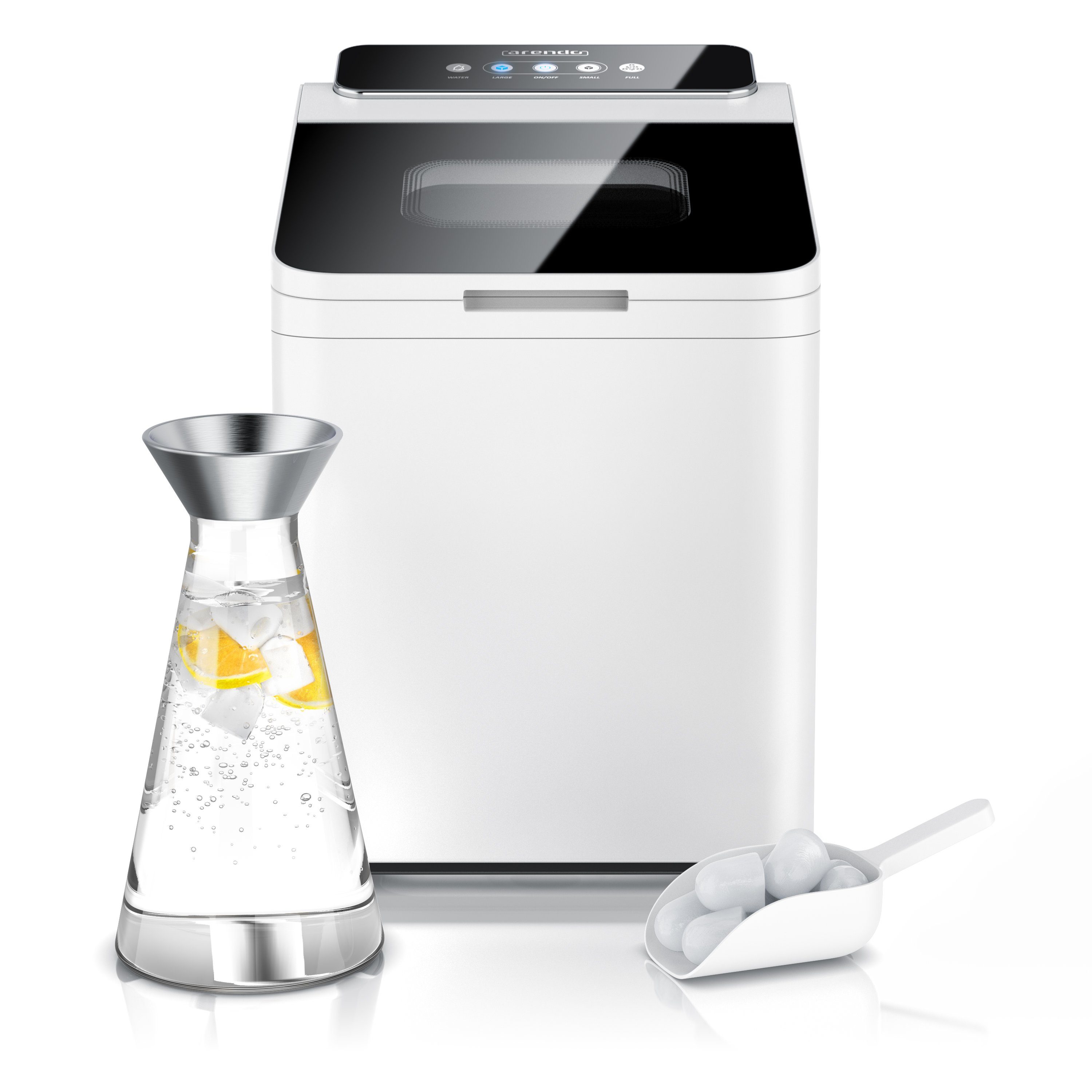 Arendo Eiswürfelmaschine Eiswürfelbehälter 1,4L, 9 Eiswürfel