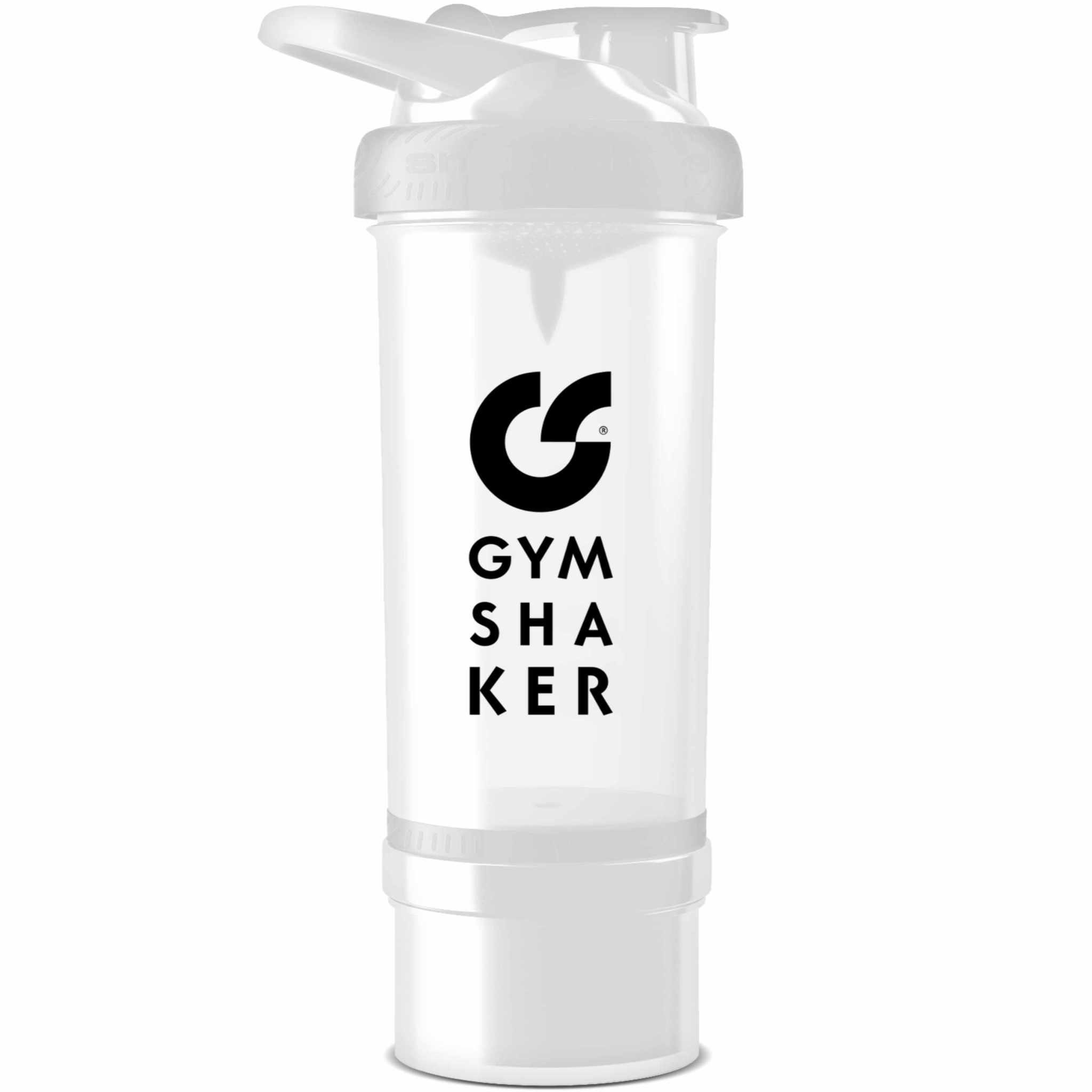 GYMSHAKER Protein Shaker mit Pulverfach -