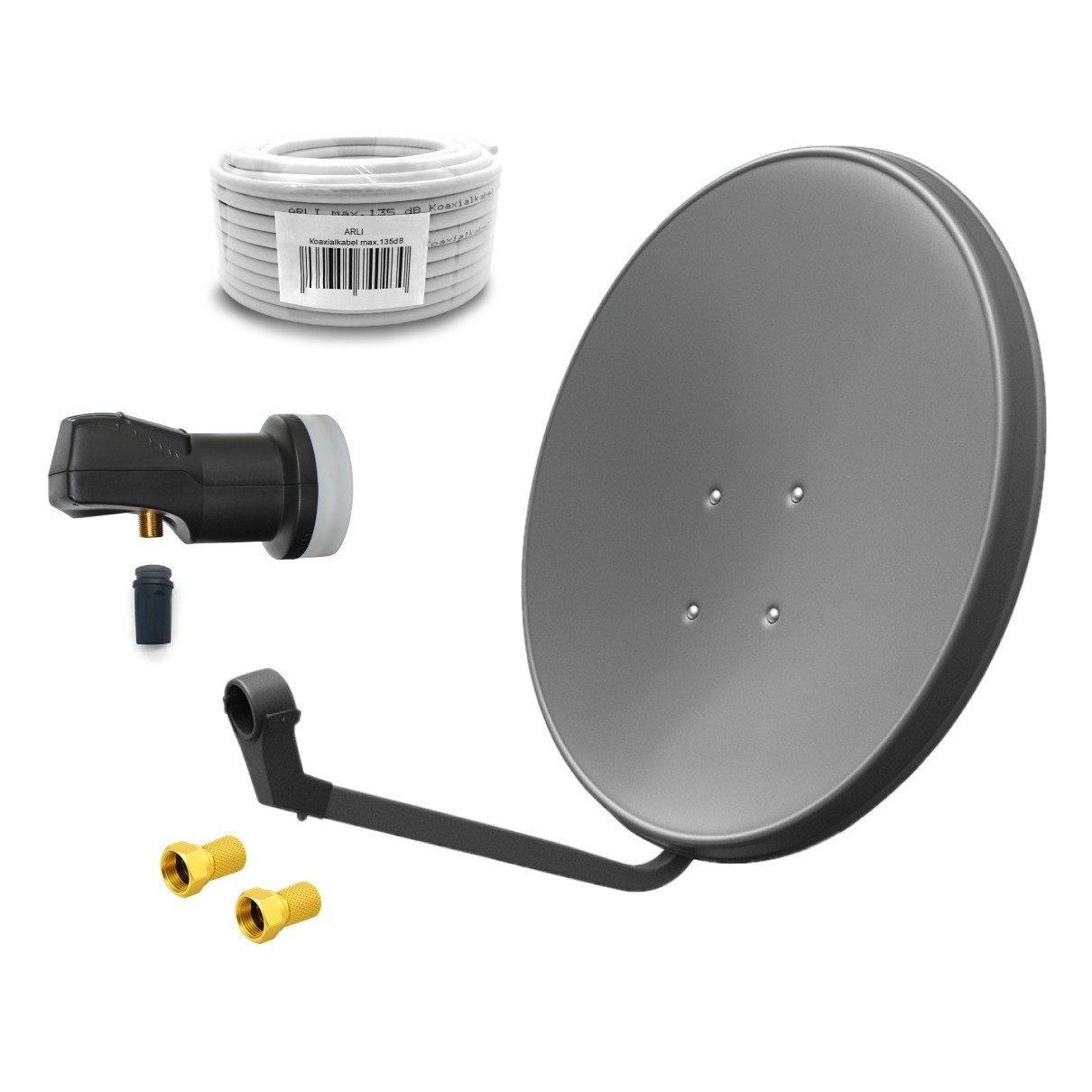 ARLI 60cm HD Sat Anlage grau+