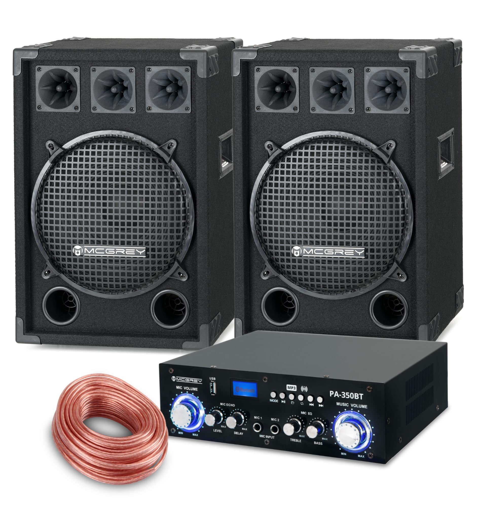McGrey PA Komplettset DJ Anlage Party-Lautsprecher