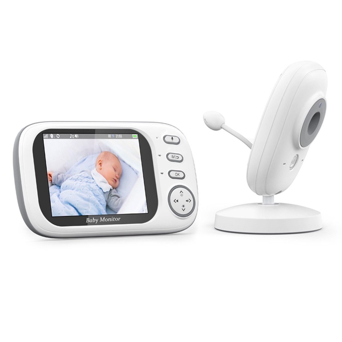 DOPWii Babyphone Babyphone mit Kamera 3.5'LCD