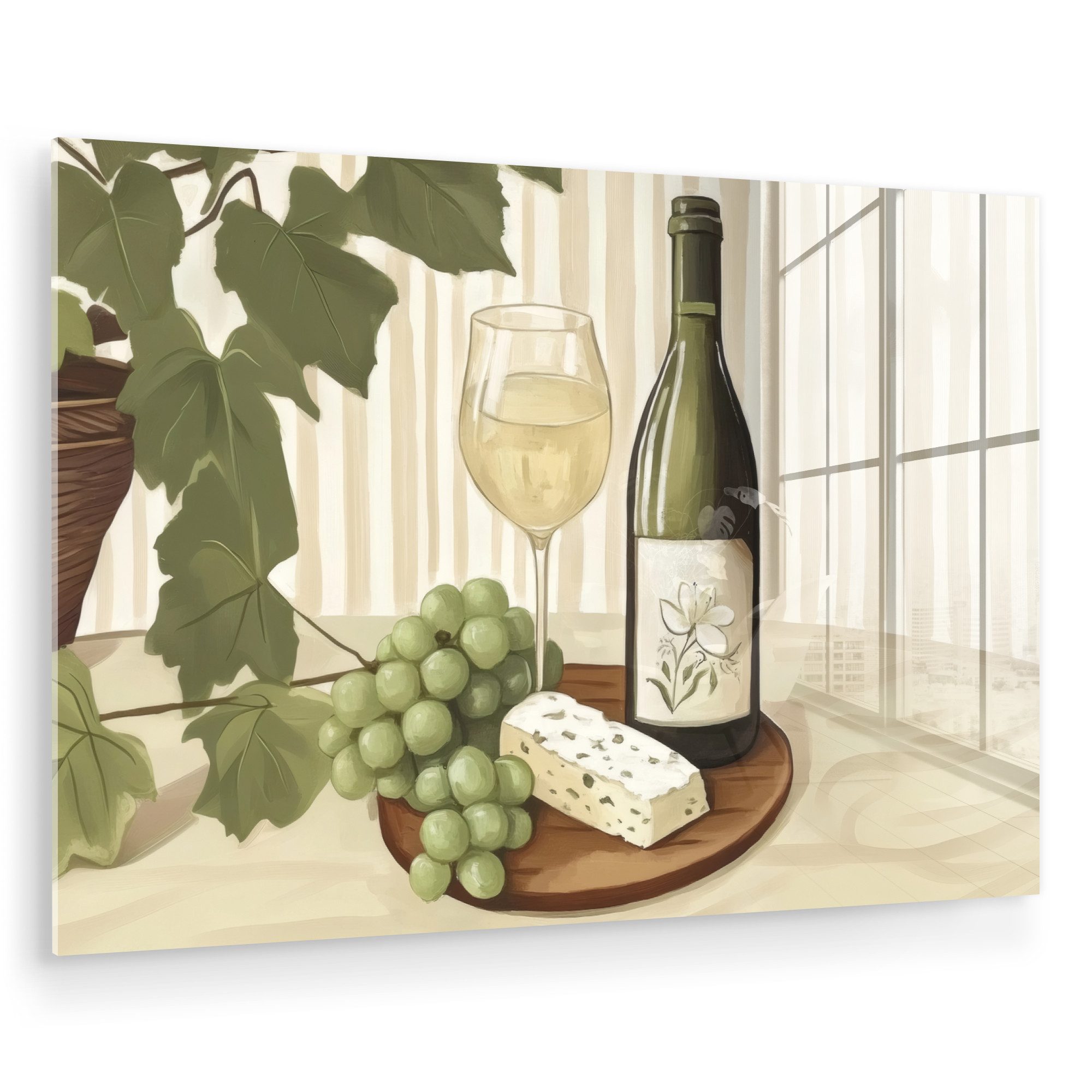 MuchoWow Acrylglasbild Wein - Trauben -