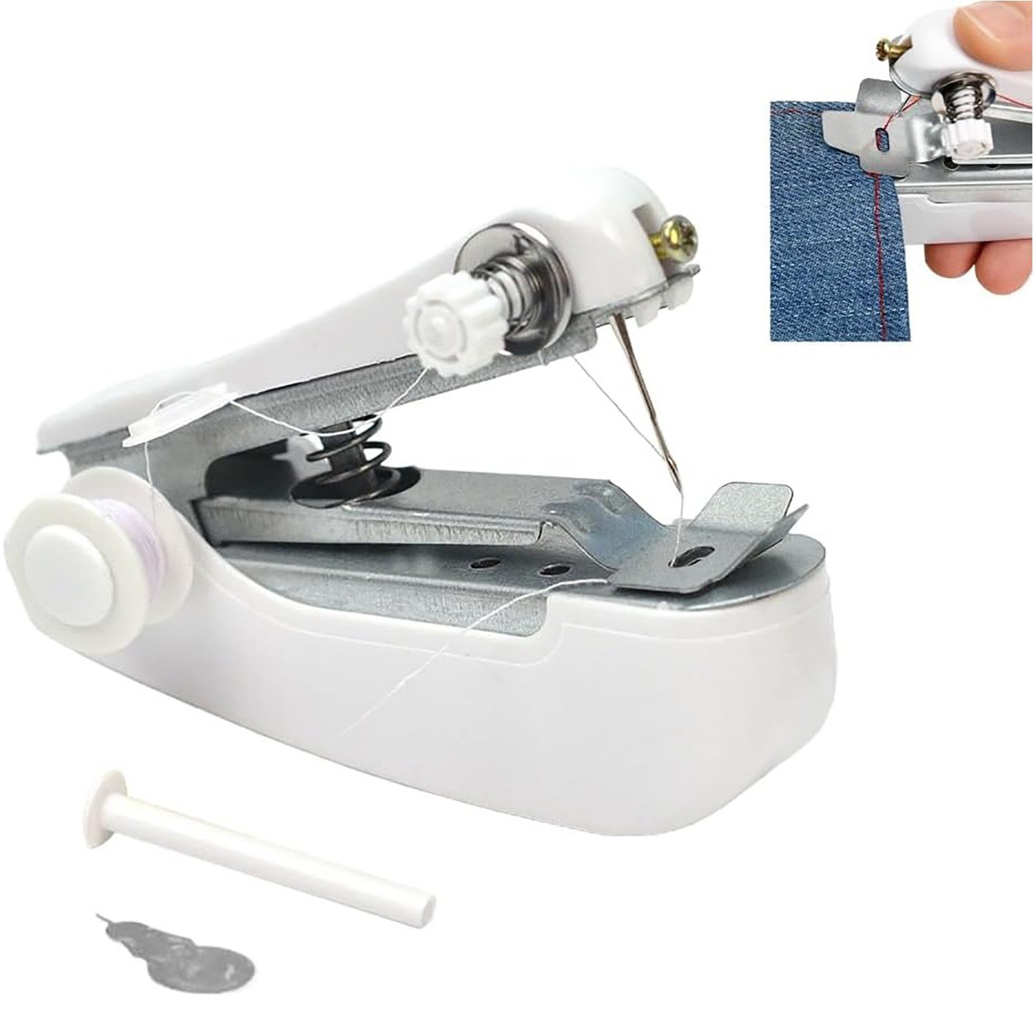Refttenw Nähmaschine Handnähmaschine, Mini Nähmaschine, DIY
