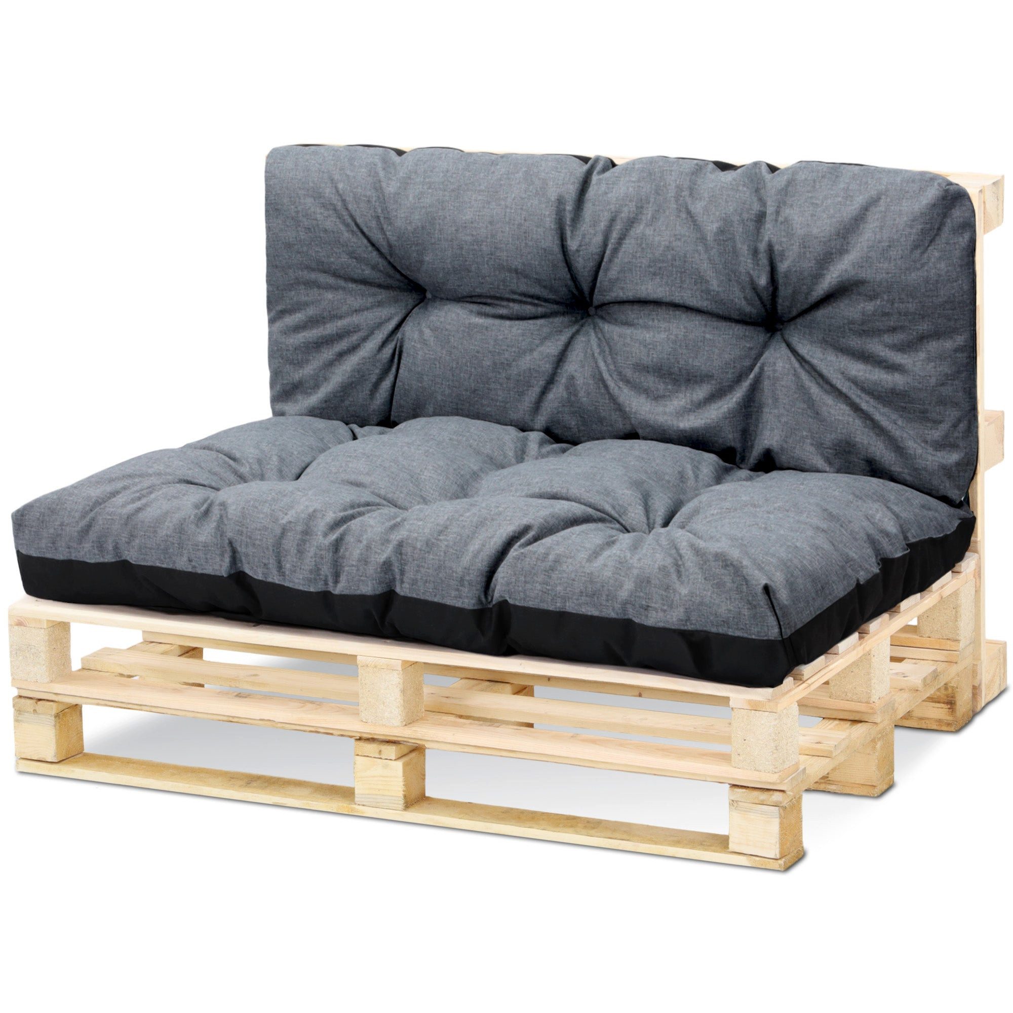 Amazinggirl Palettenkissen Palettenkissen 40x120 cm Hellgrau