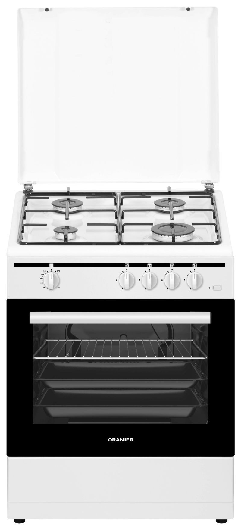 Oranier Gas-Standherd Weiß 60 cm Erdgas