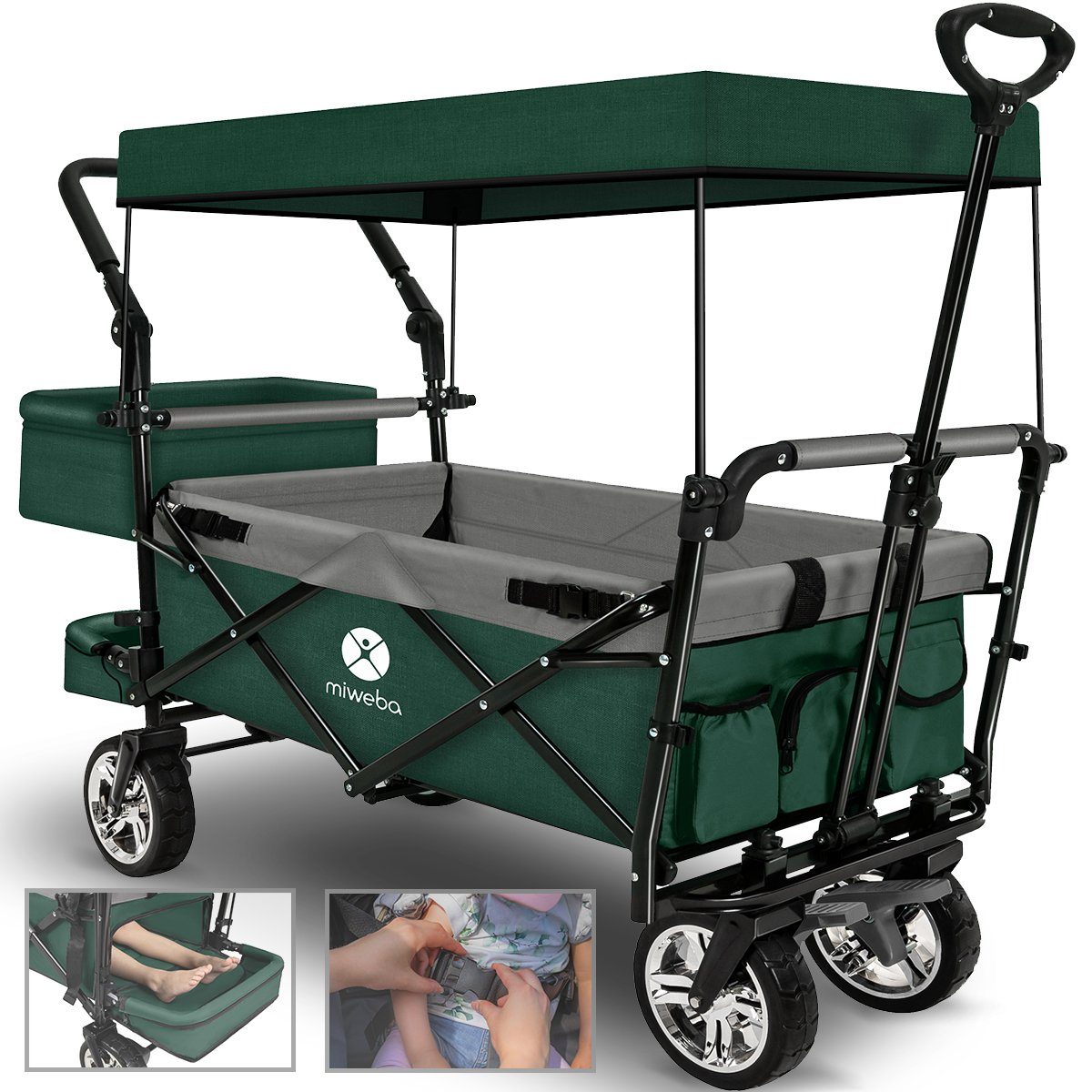 miweba Bollerwagen klappbar Transportkarre Handwagen Bollerwagen