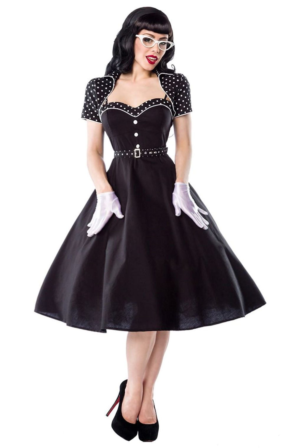 Atixo A-Linien-Kleid 50er Jahre Pin Up