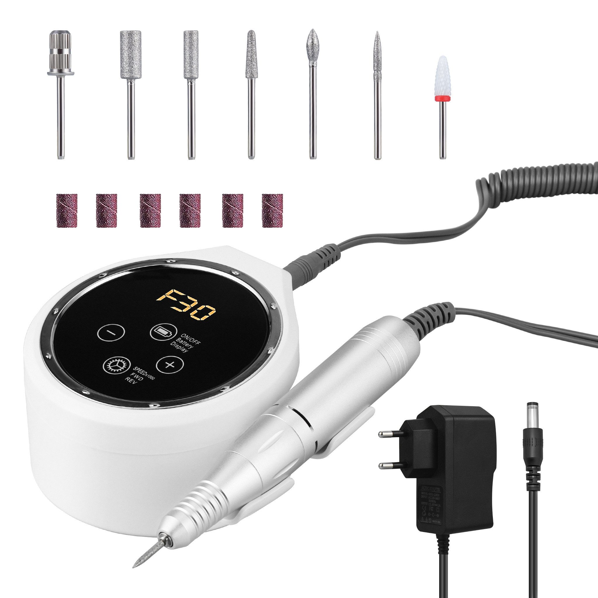 CkeyiN Maniküre-Pediküre-Set Elektrischer Nagelfräser Nagelfeile Set