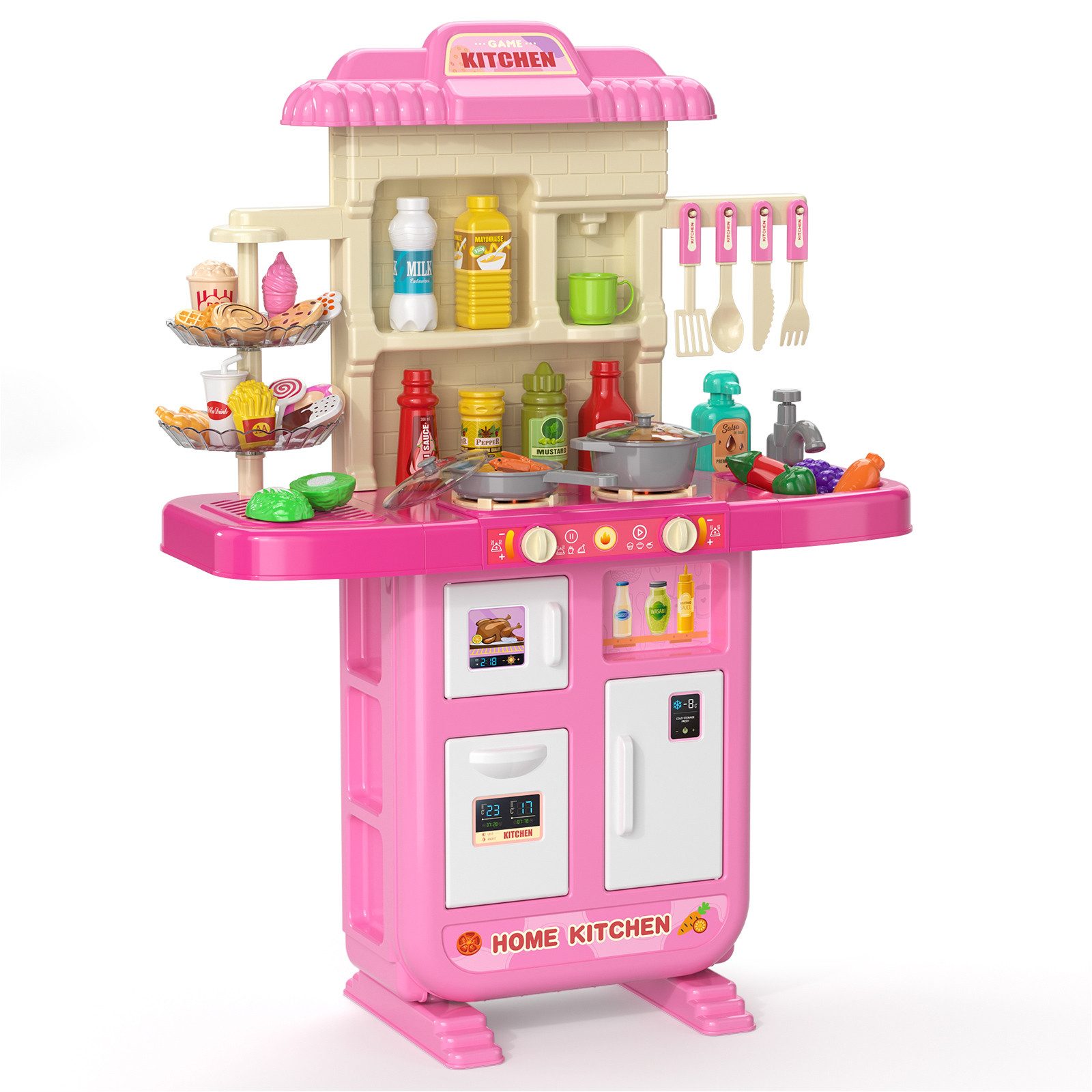 TEMI Kinder-Küchenset Kinderküche mit Zubehör, Küche