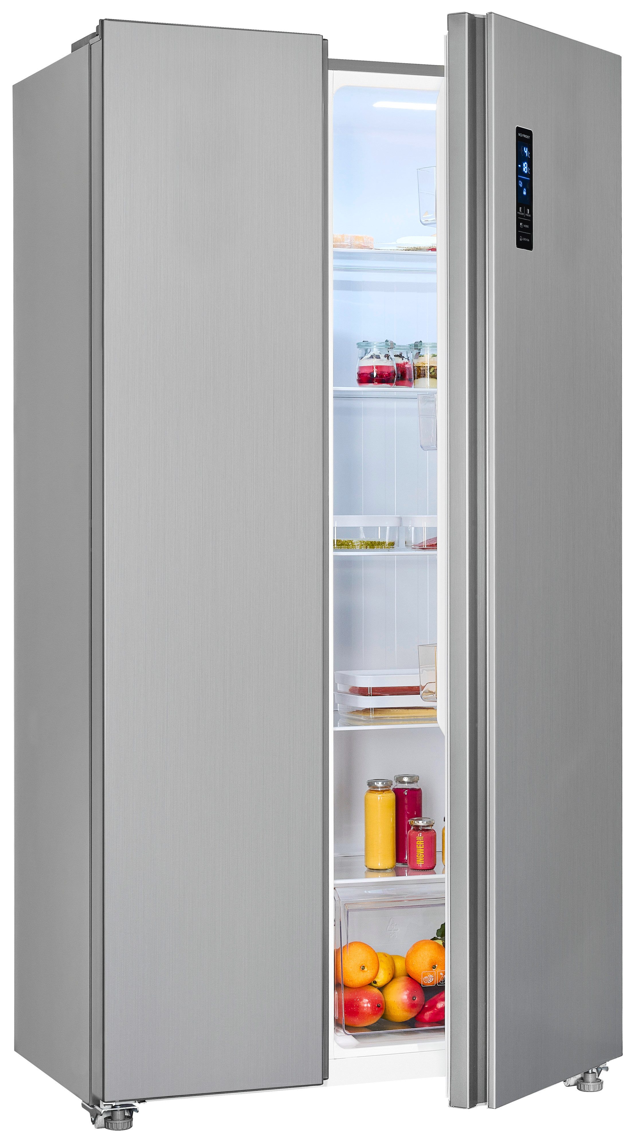 exquisit Side-by-Side SBS46-040E inoxlook, 177 cm