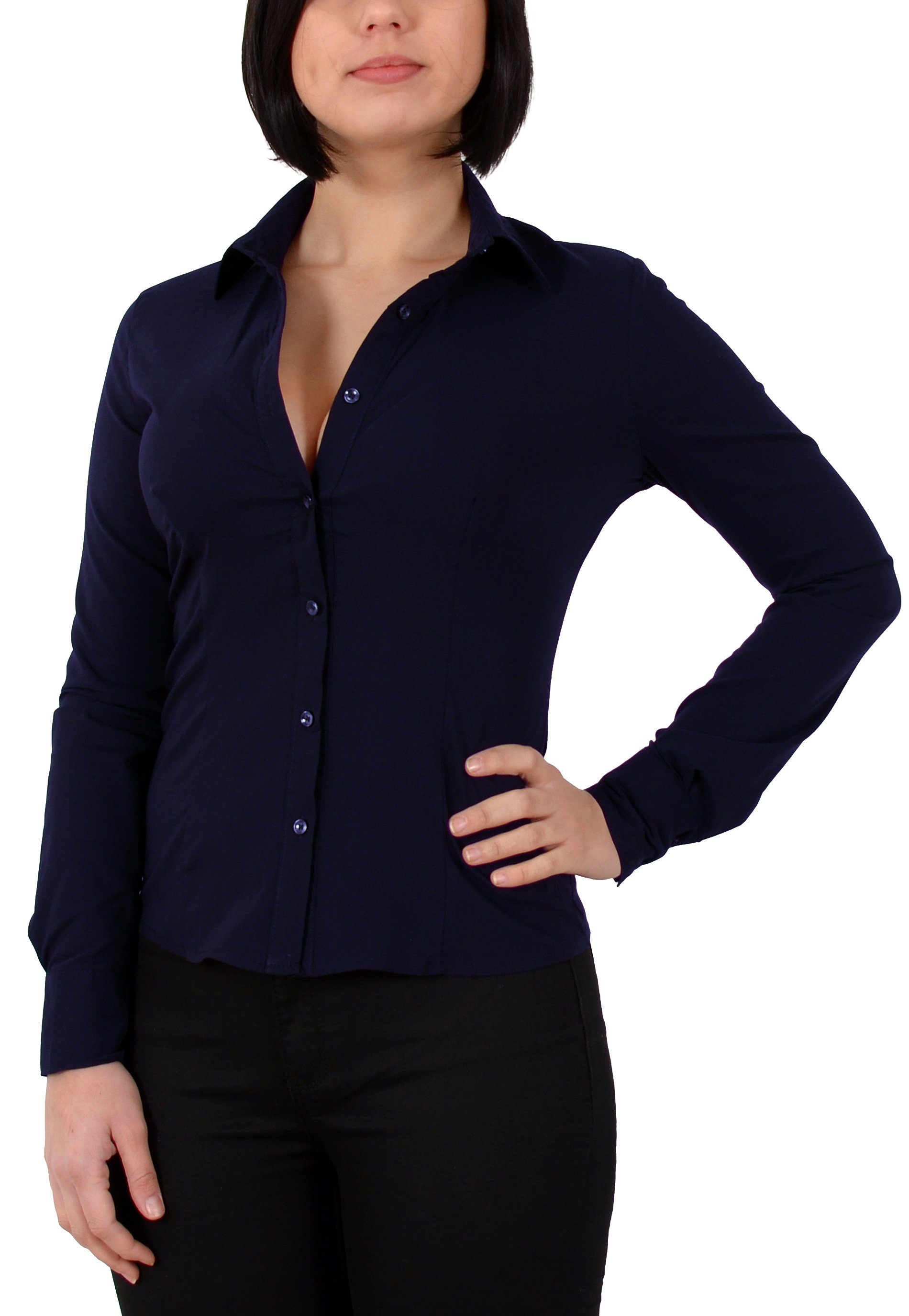 ESRA Langarmbluse Damen Bluse Langarm Damen