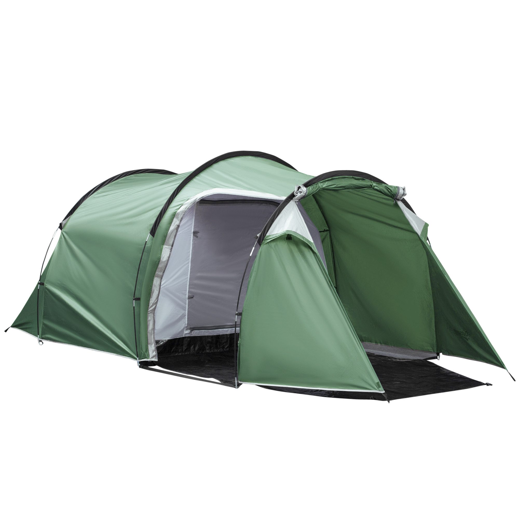 Outsunny Tunnelzelt Campingzelt mit Heringen, Personen: