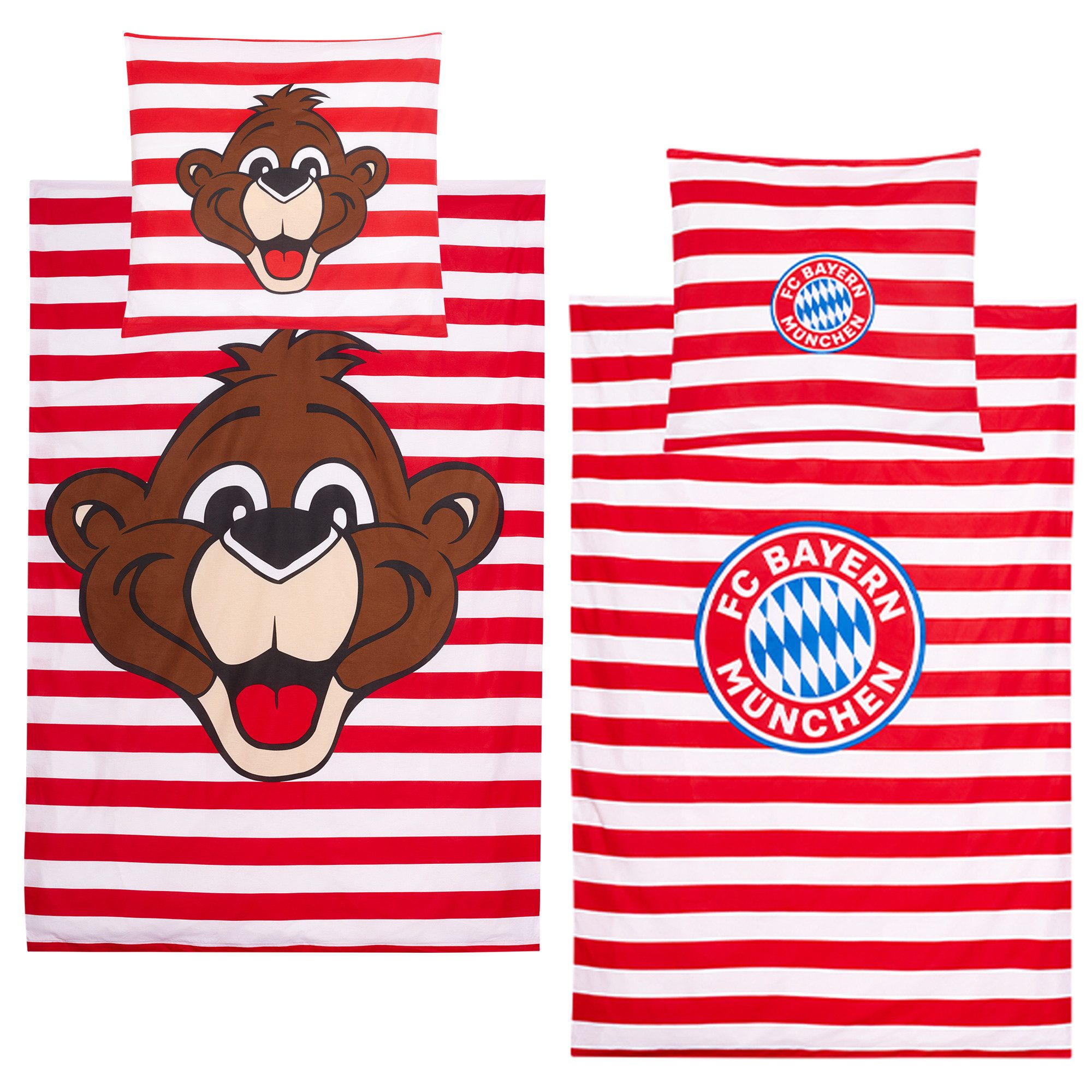 BERONAGE Kinderbettwäsche FC Bayern München Baby