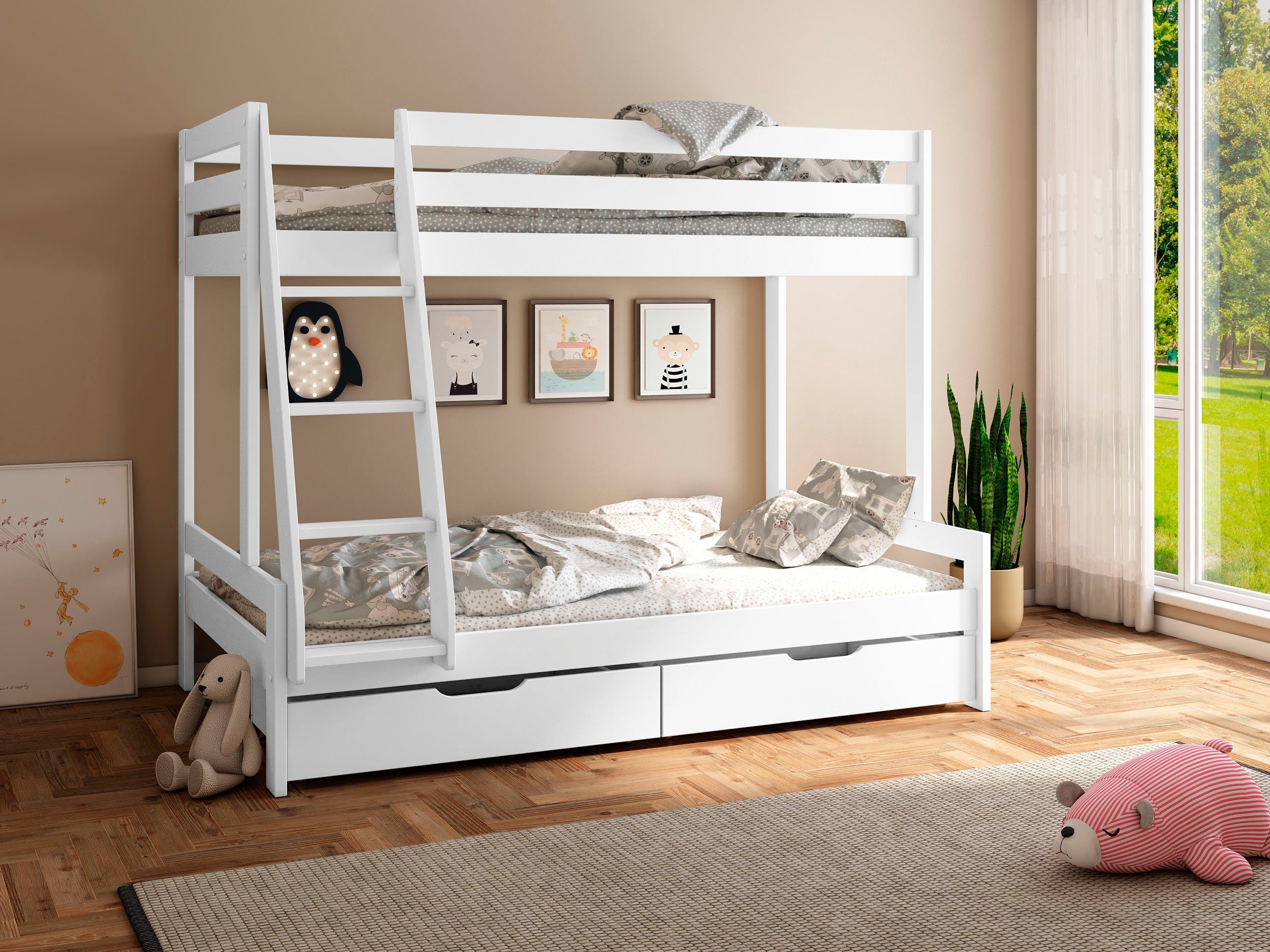Lüttenhütt Etagenbett Doppelstockbett, Hochbett, 'NORA' BESTSELLER!