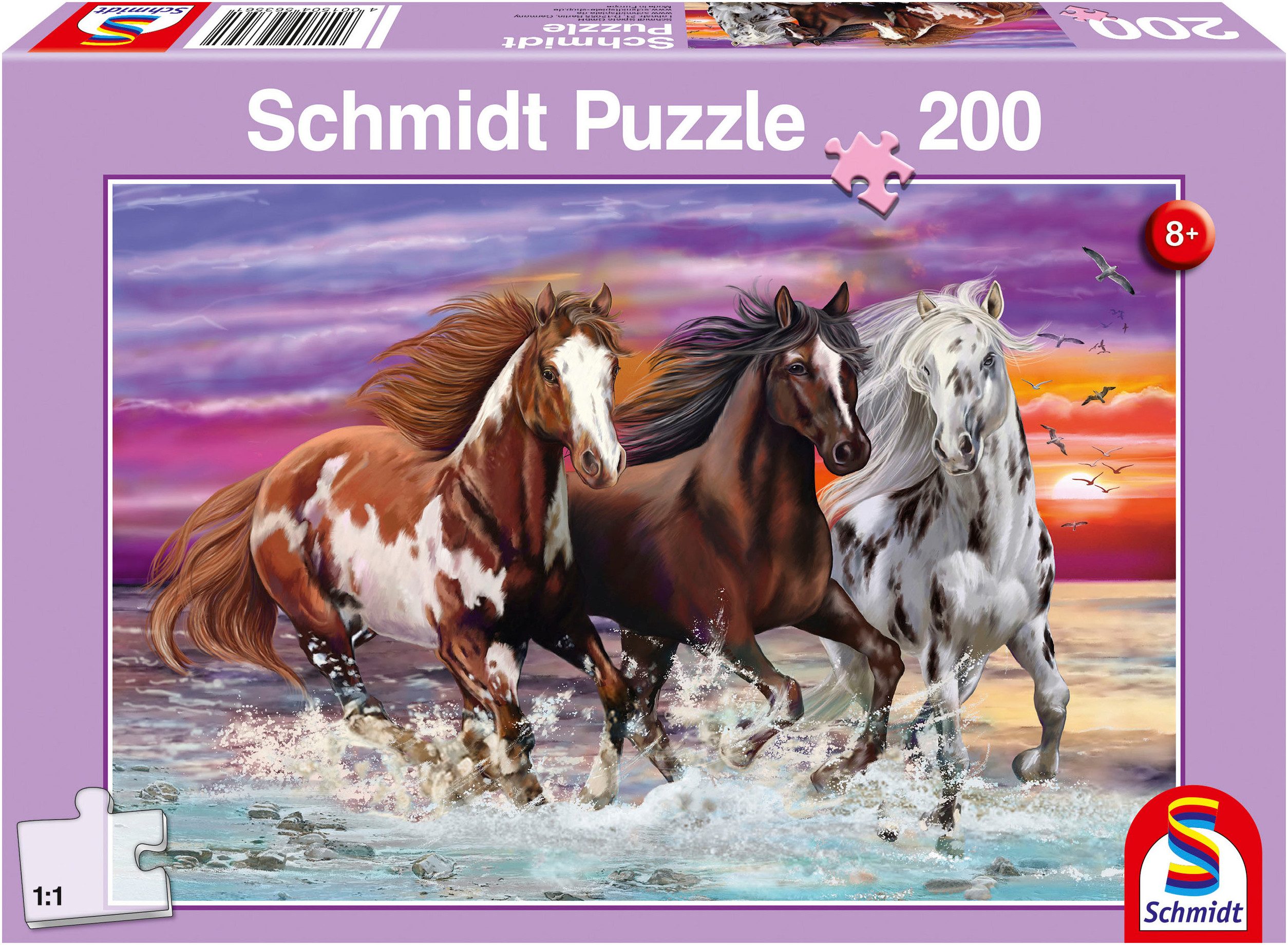 Schmidt Spiele Puzzle Wildes Pferde-Trio, 200