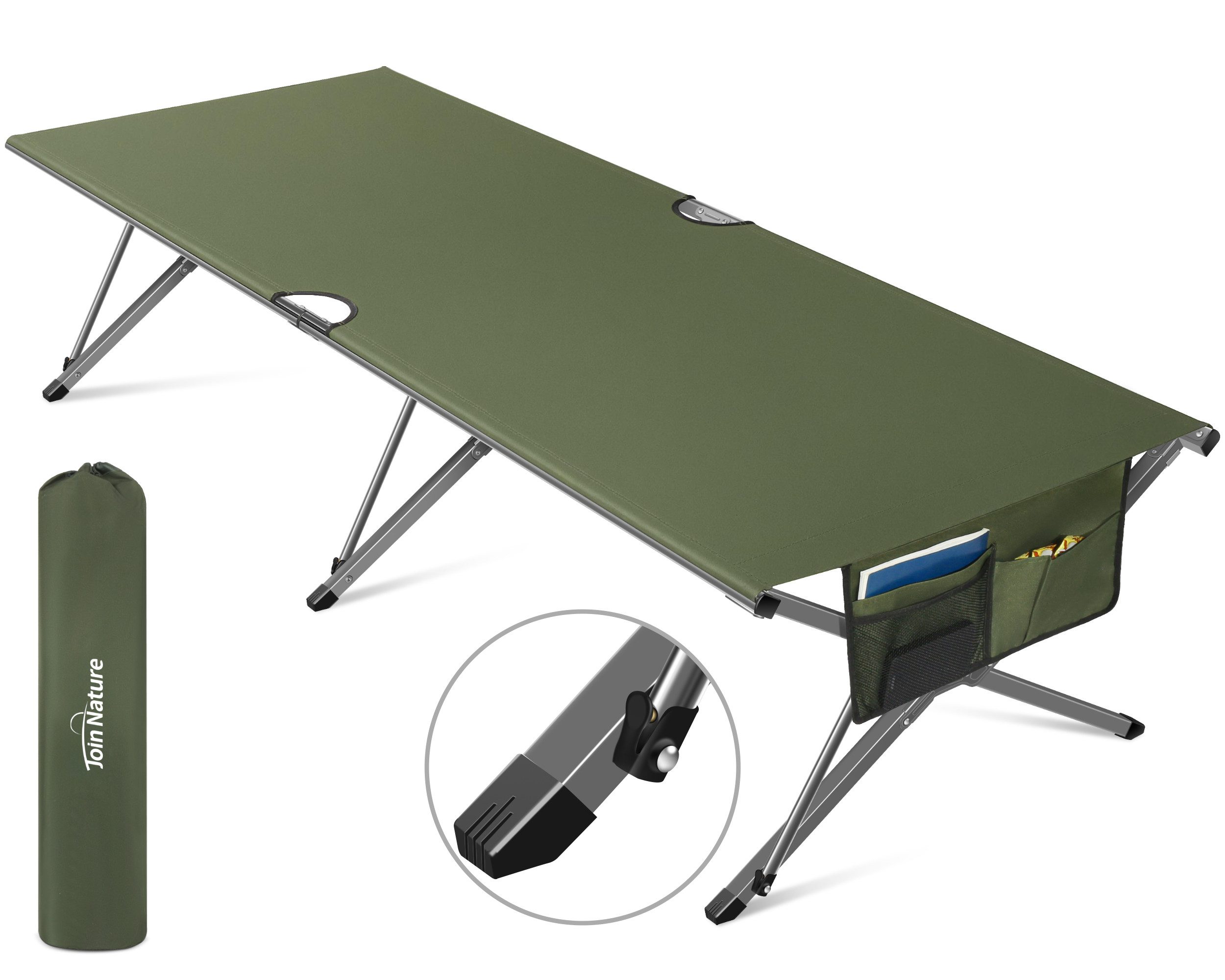 HOMECALL Feldbett Klappbar Campingbett Klappbett karpfenliege