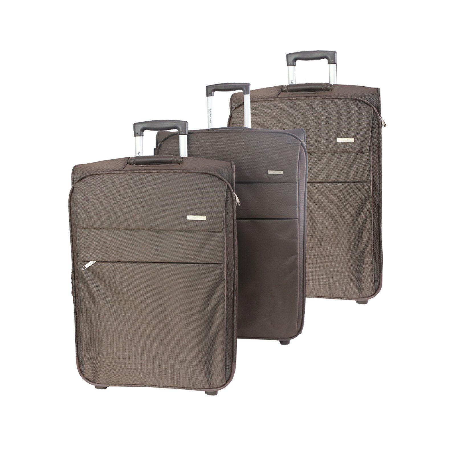 NEWCOM Weichgepäck-Trolley Klassischer Stoffkoffer / Reisekoffer
