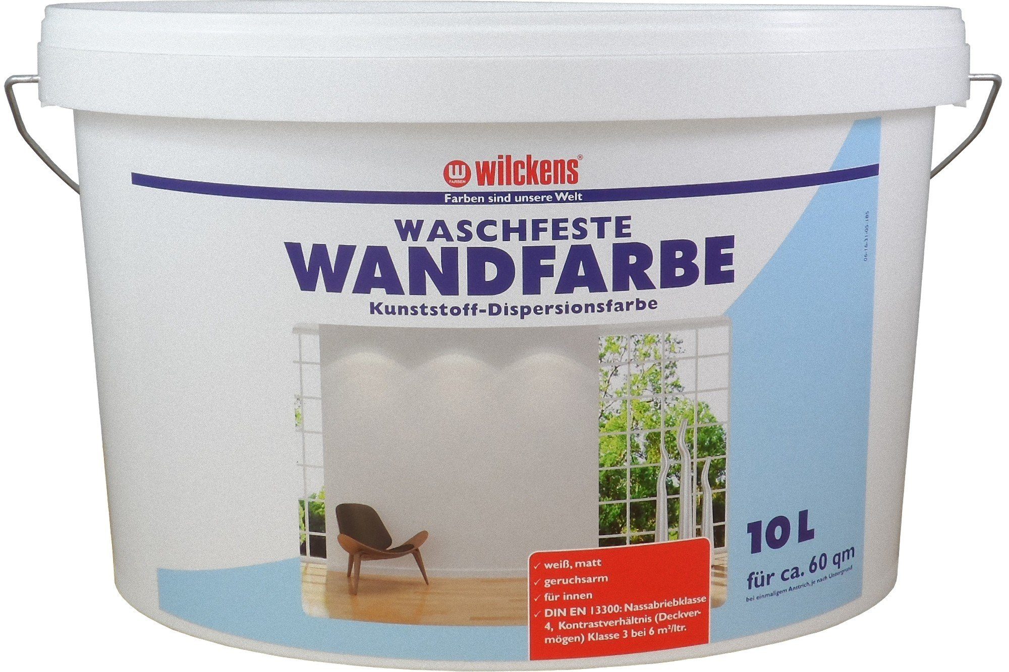 Wilckens Farben Wandfarbe, Wandfarbe waschfest Weiß