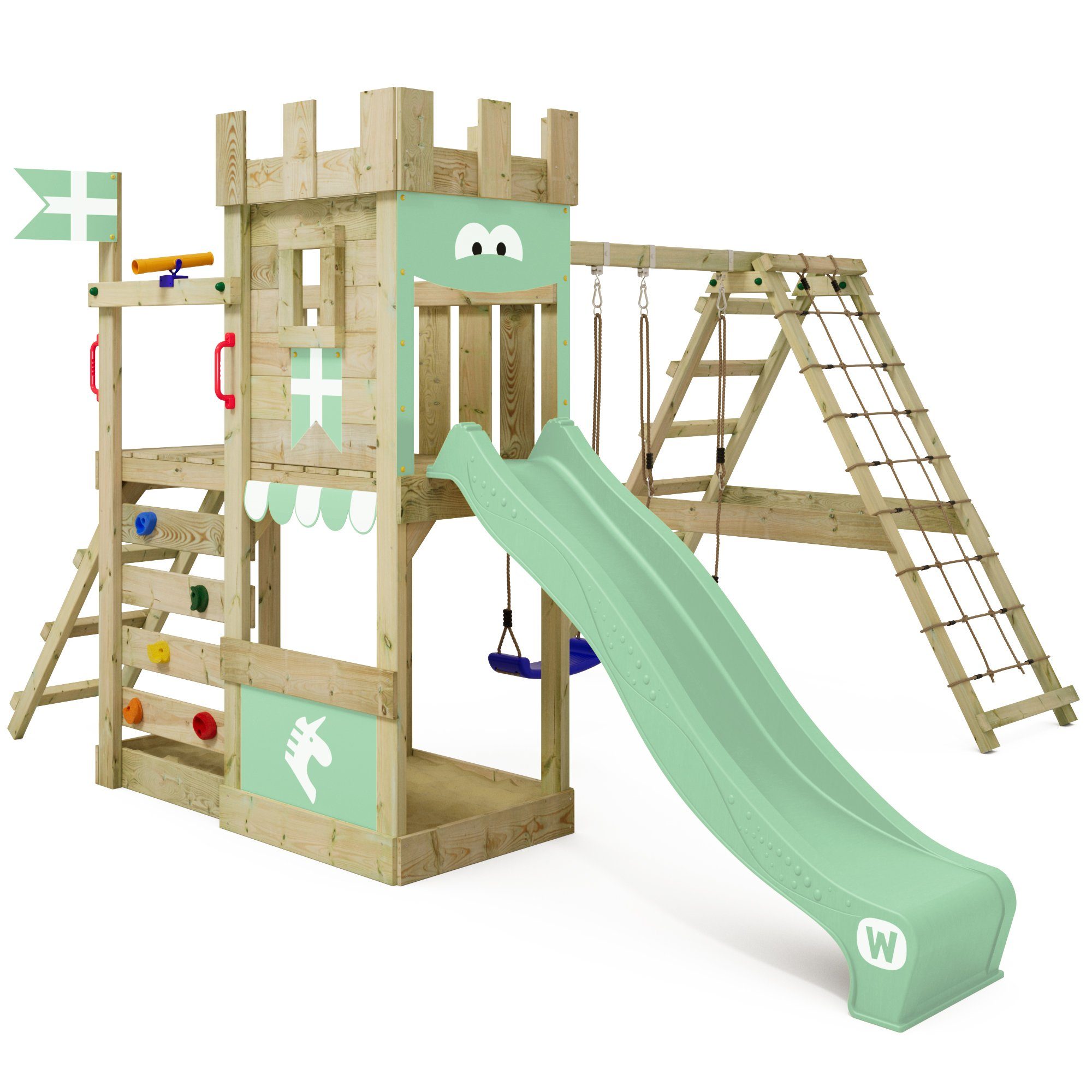 Wickey Spielturm DragonFlyer Stelzenhaus – Ritterburg