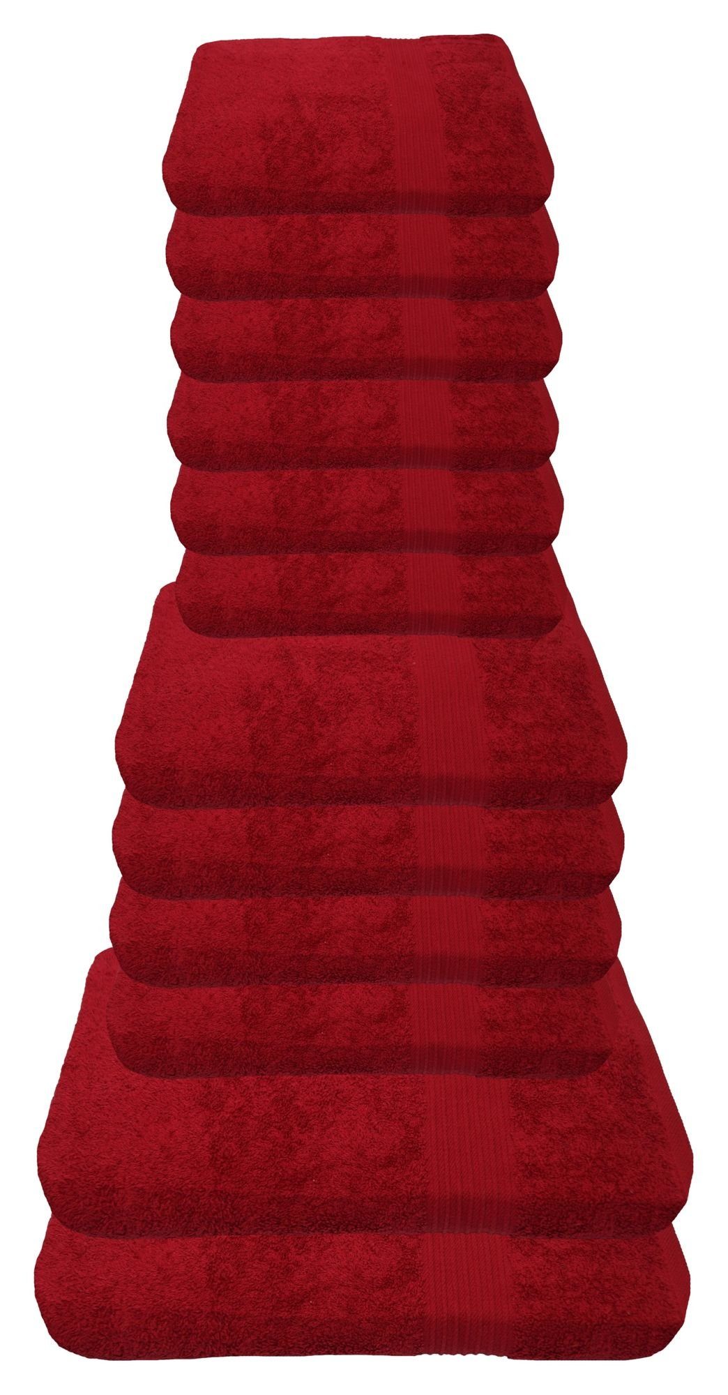 Julie Julsen Handtücher 12-Handtücher-Bordeaux, Baumwolle (12-St)