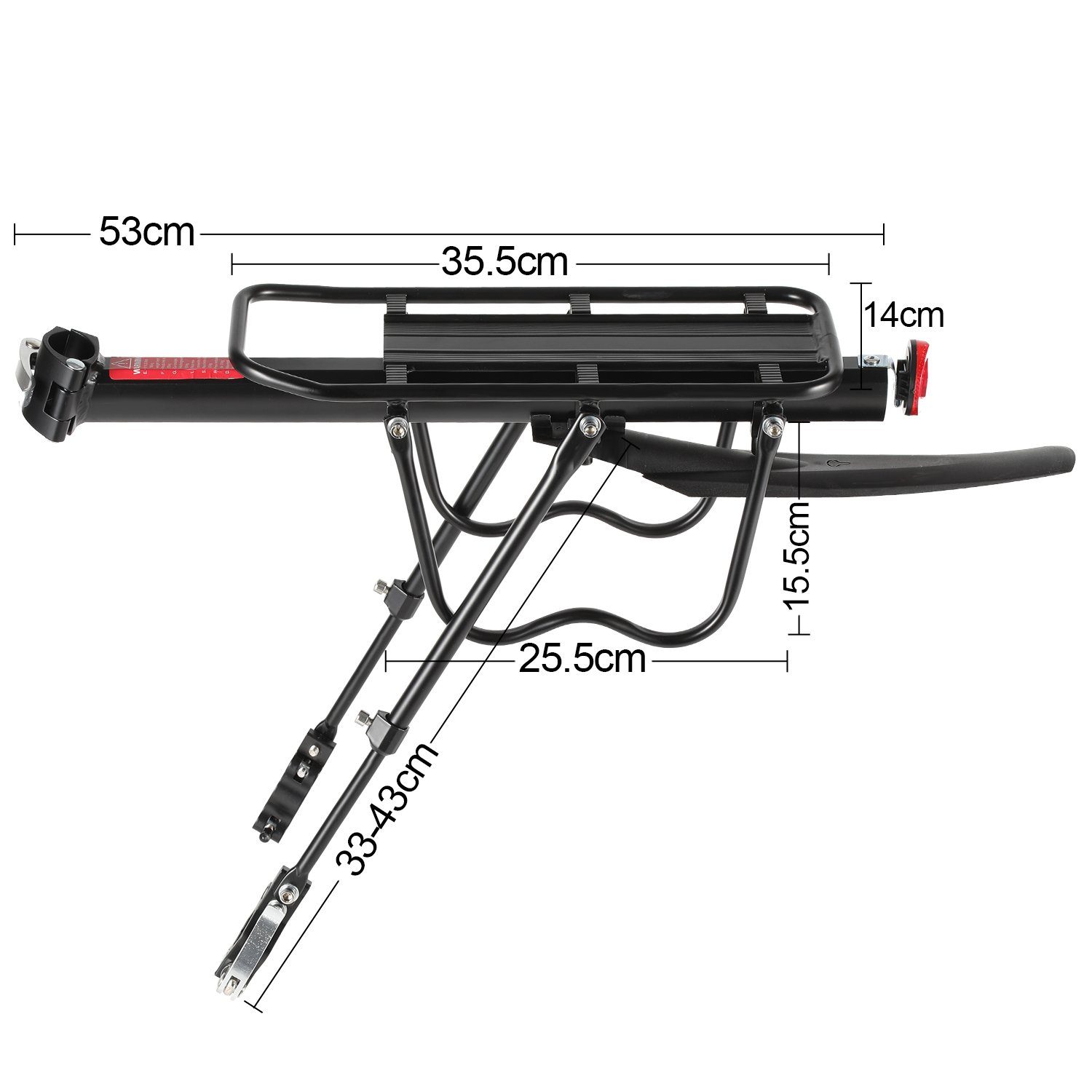 Clanmacy Fahrrad-Gepäckträger Fahrrad Gepäckträger für hinten