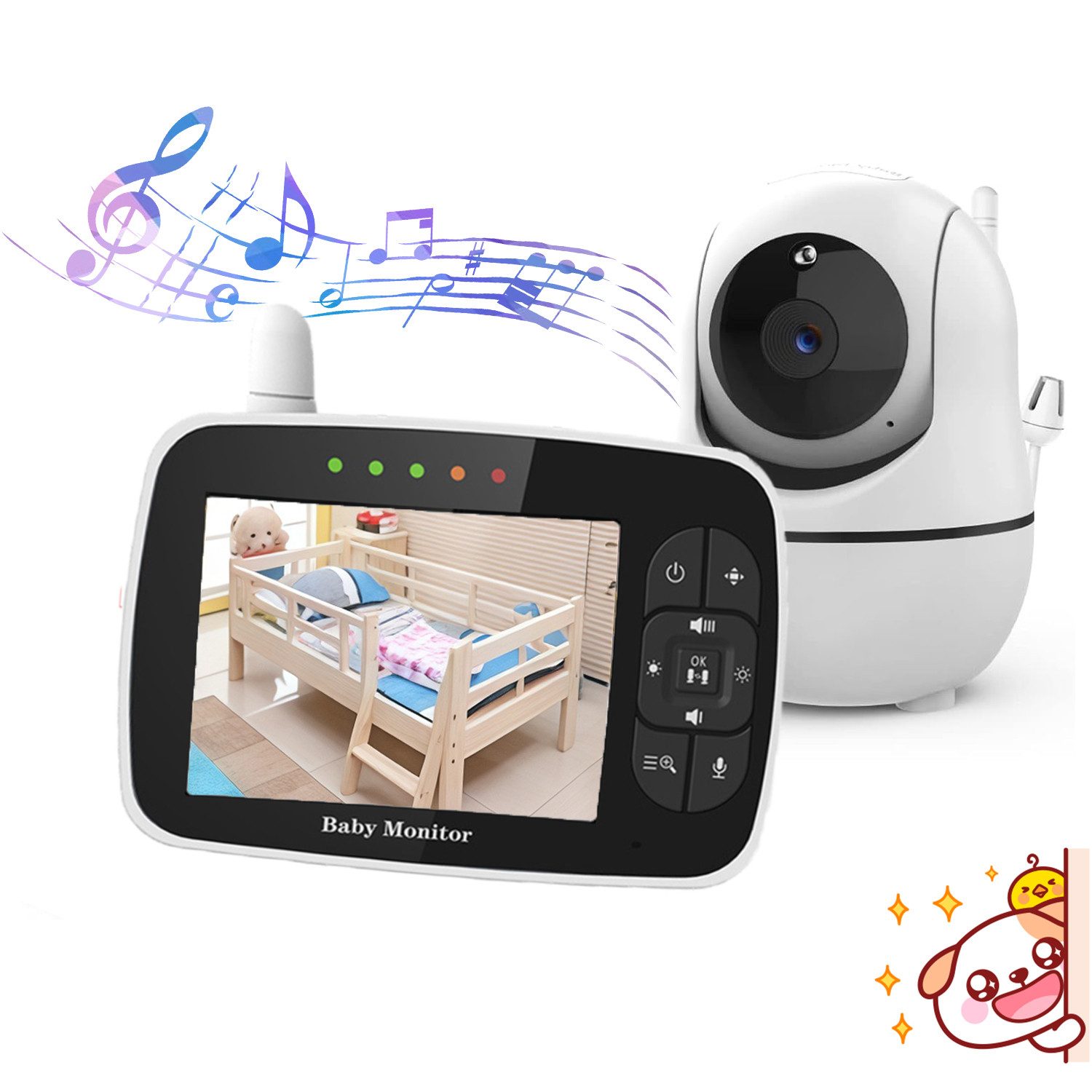 ZEUOPQ Babyphone FHSS-Babyphone, Video Baby Monitor