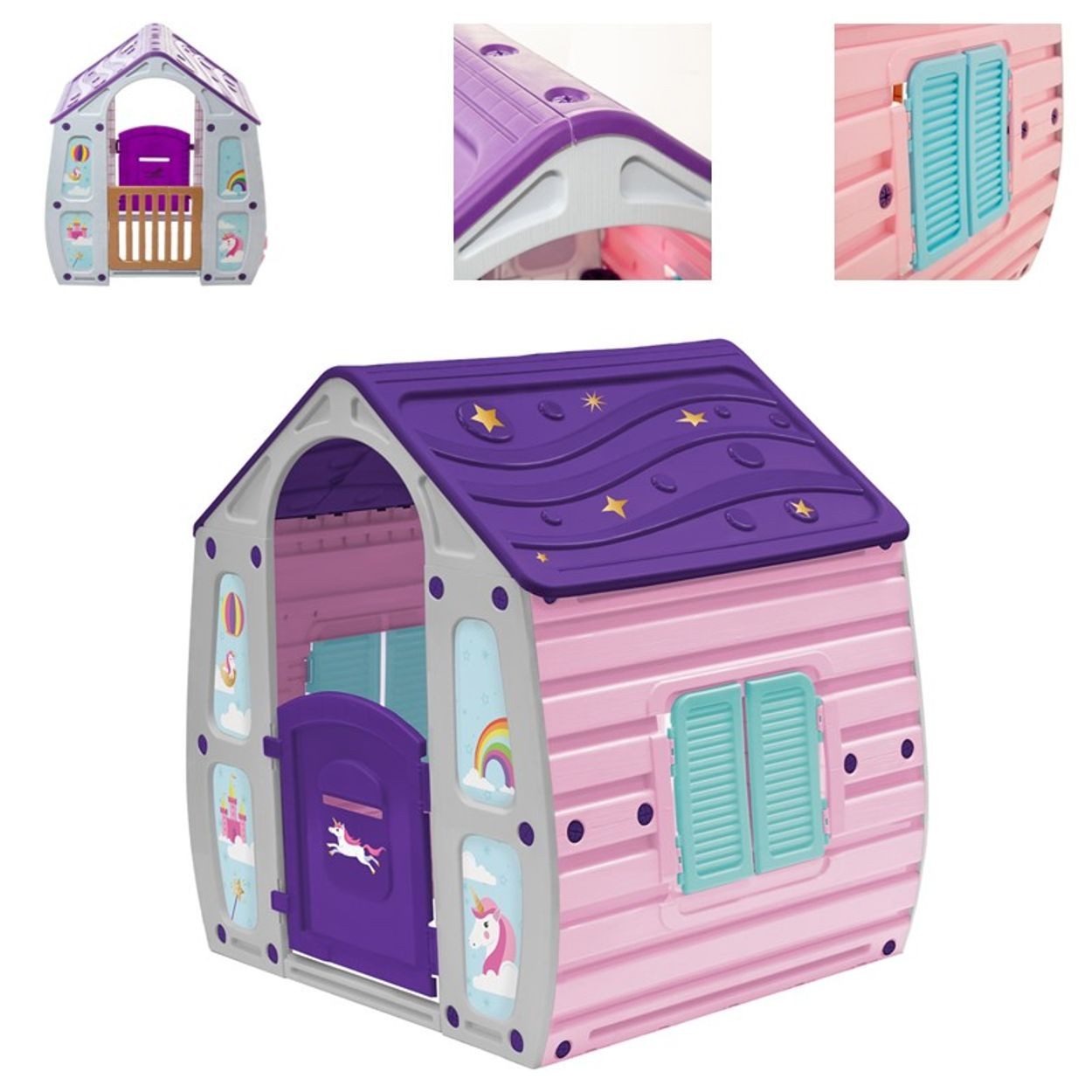Chipolino Spielhaus Spielhaus Magical Einhorn, Türe,