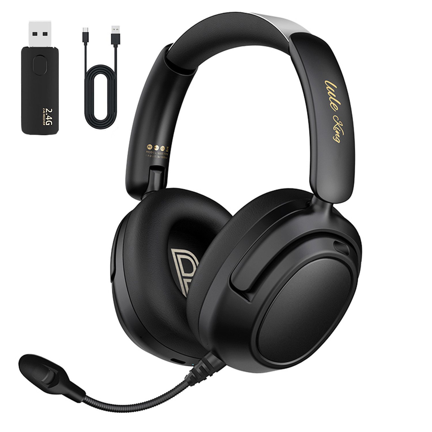 ibettertec Bluetooth-Kopfhörer,Gaming-Headset,kabelloses Kopfbügel-Kopfhörer Over-Ear-Kopfhörer (Noise-Cancelling-Bluetooth-Kopfhörer,Hi-Res Audio,