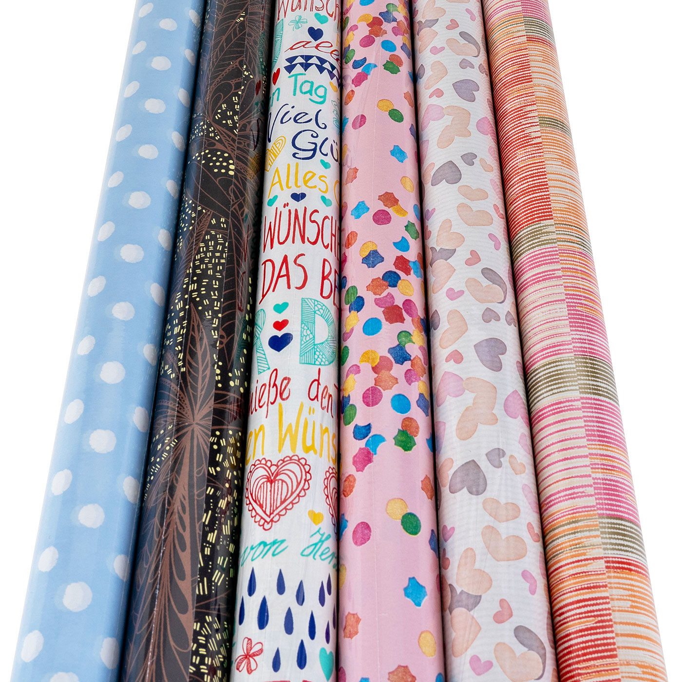 Levandeo® Dekoobjekt, Geschenkpapier Set 70x200cm 6