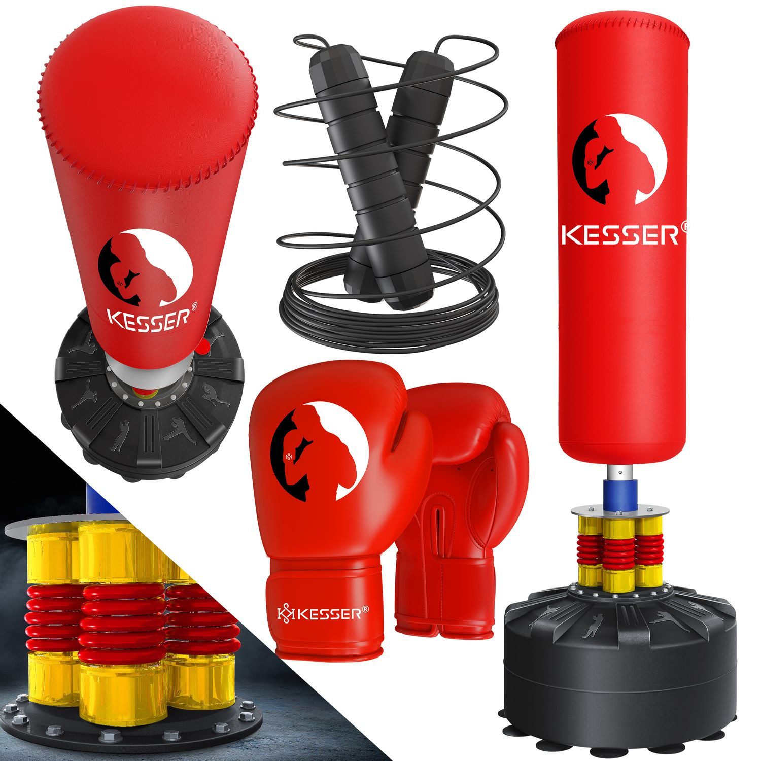 KESSER Boxsack, stehend Erwachsene mit Boxhandschuhe