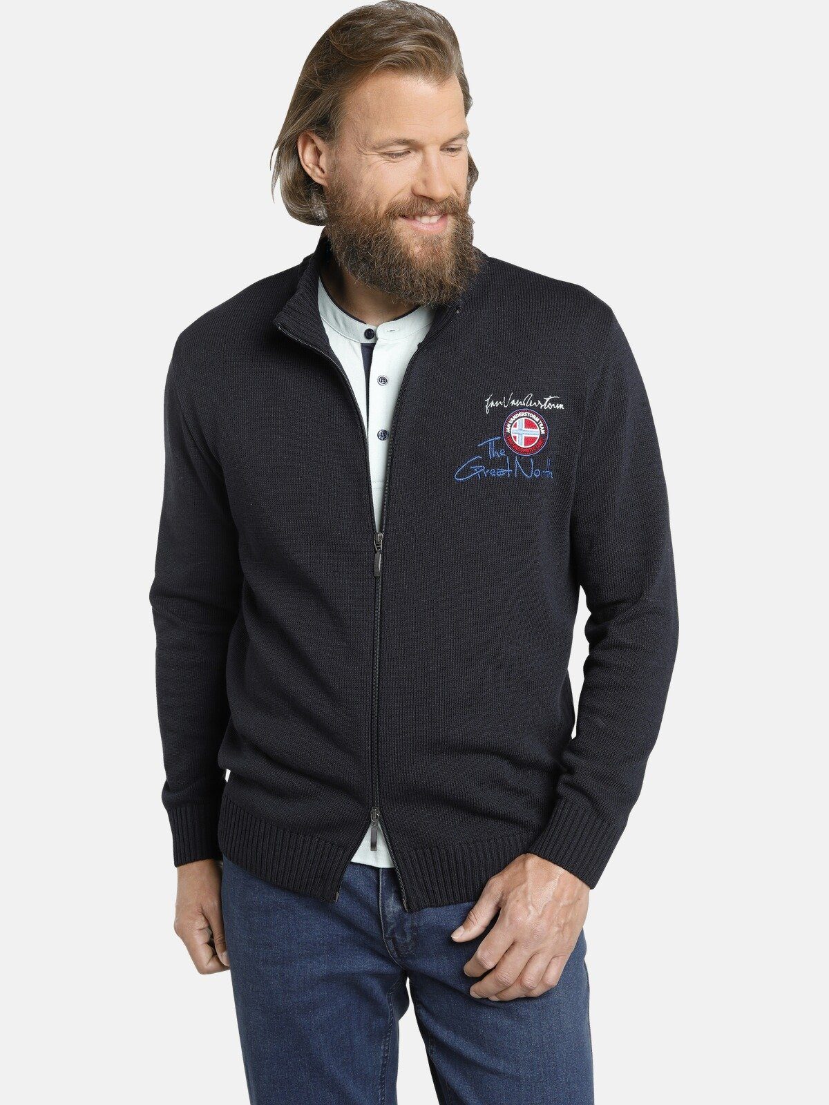 Jan Vanderstorm Strickjacke OLAV mit Zweiwege