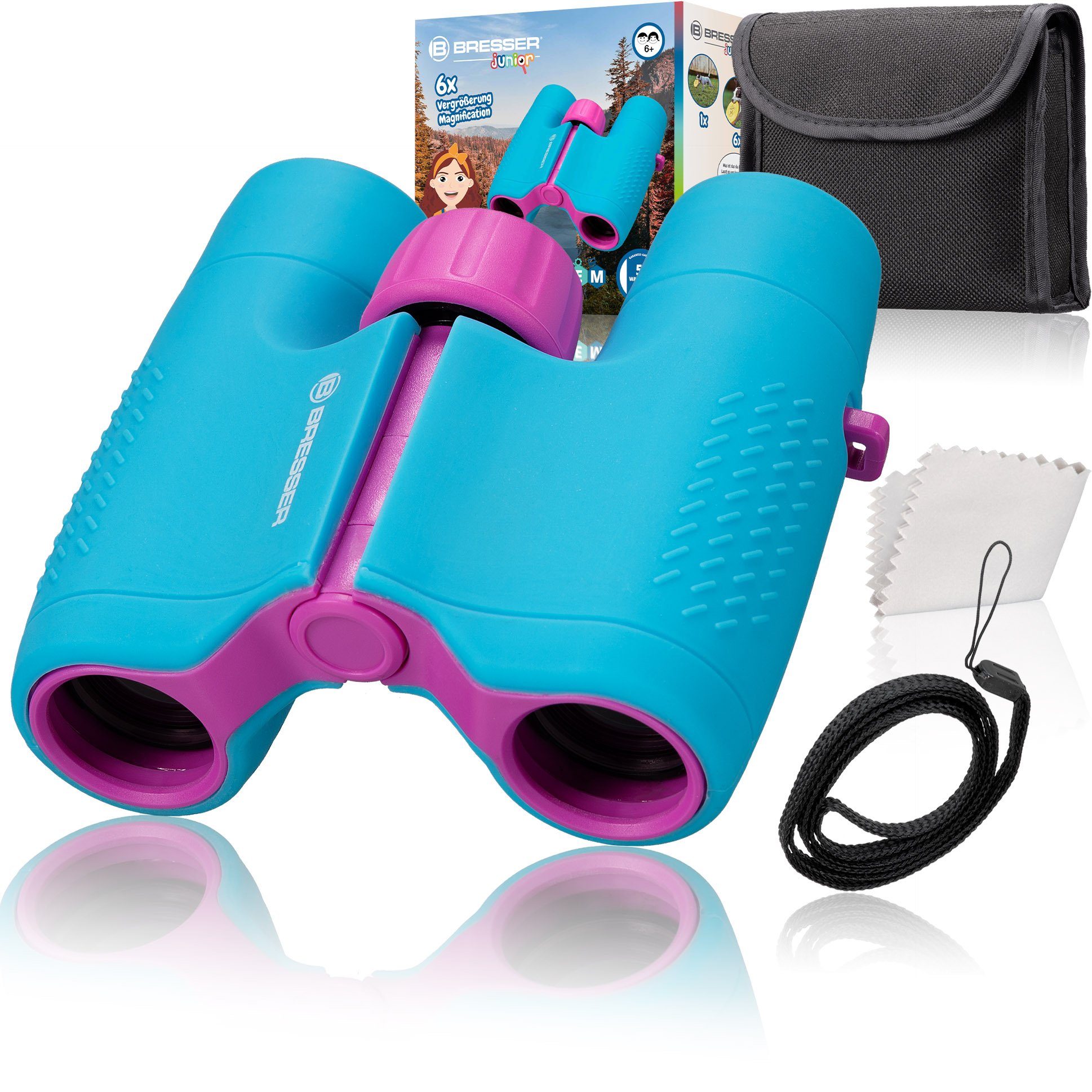 BRESSER junior Kinderfernglas 6x21 blau/violett Kinderfernglas