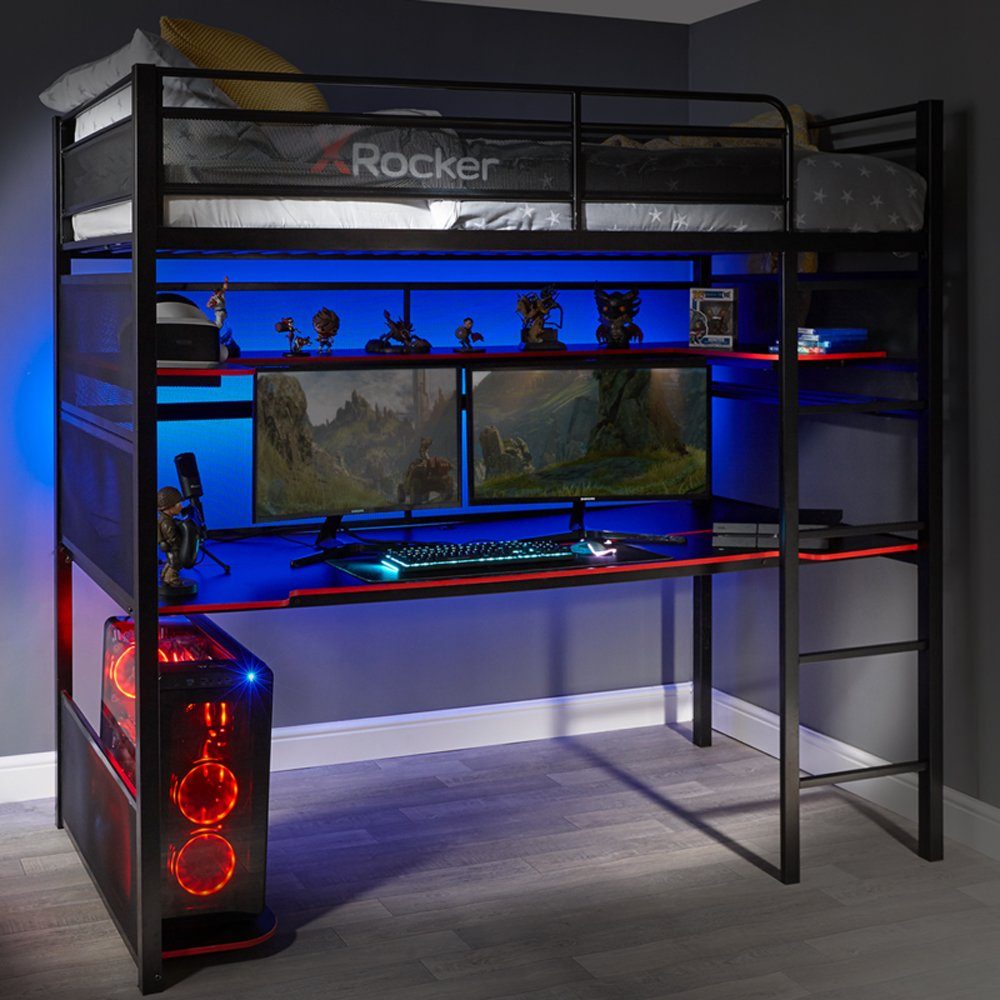X Rocker Hochbett Battlebunk Gaming Hochbett