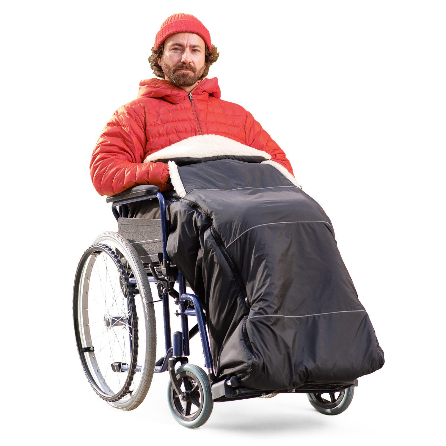 novely® Fußsack KARLO Rollstuhl-Fußsack Lammwolle/Polyester für