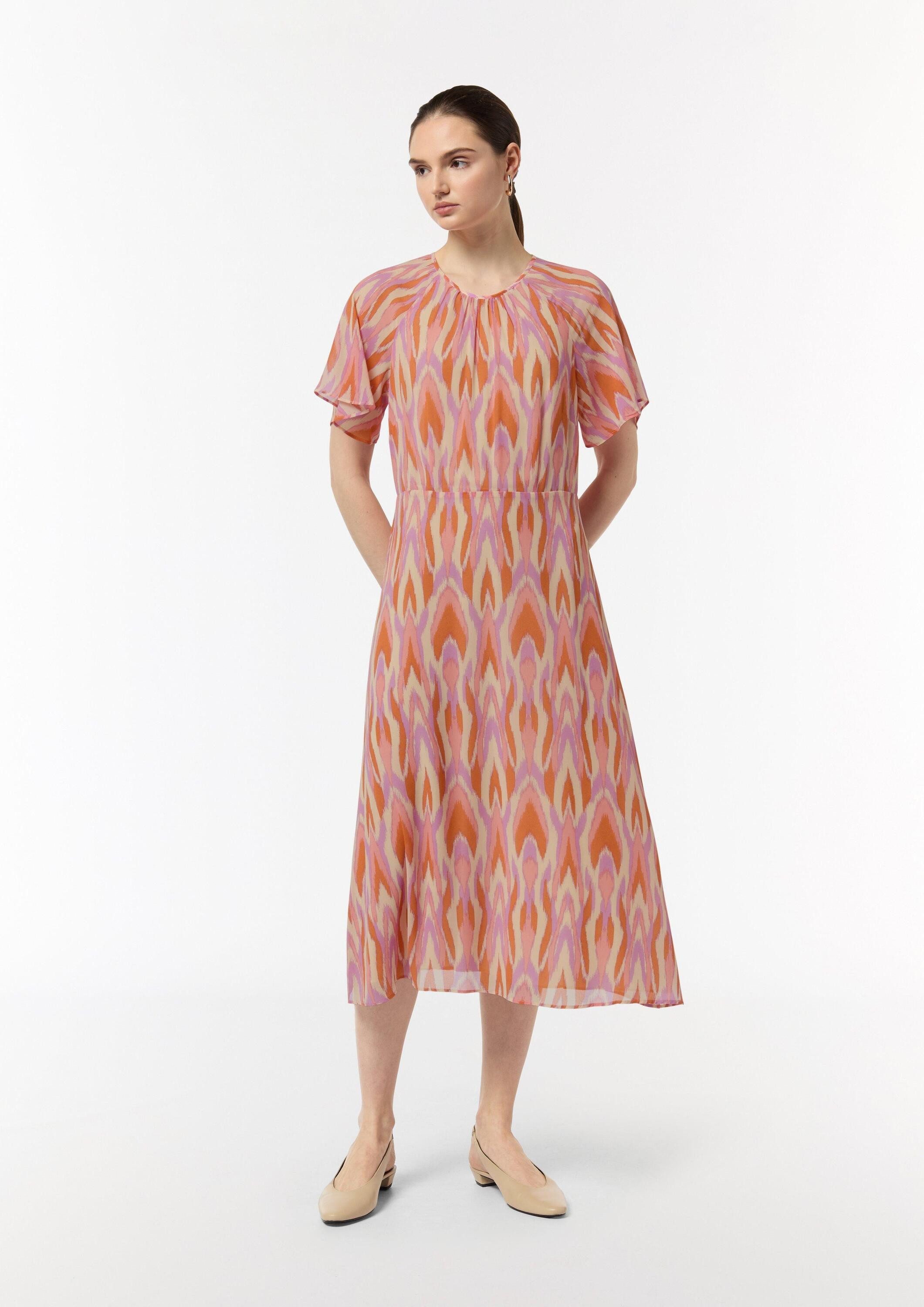 comma Midikleid Kleid Maxi-Kleid aus Chiffon