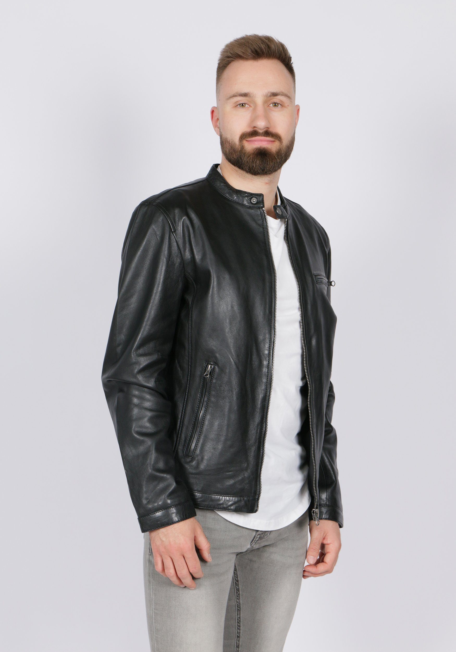 Freaky Nation Lederjacke Easy Jim-FN