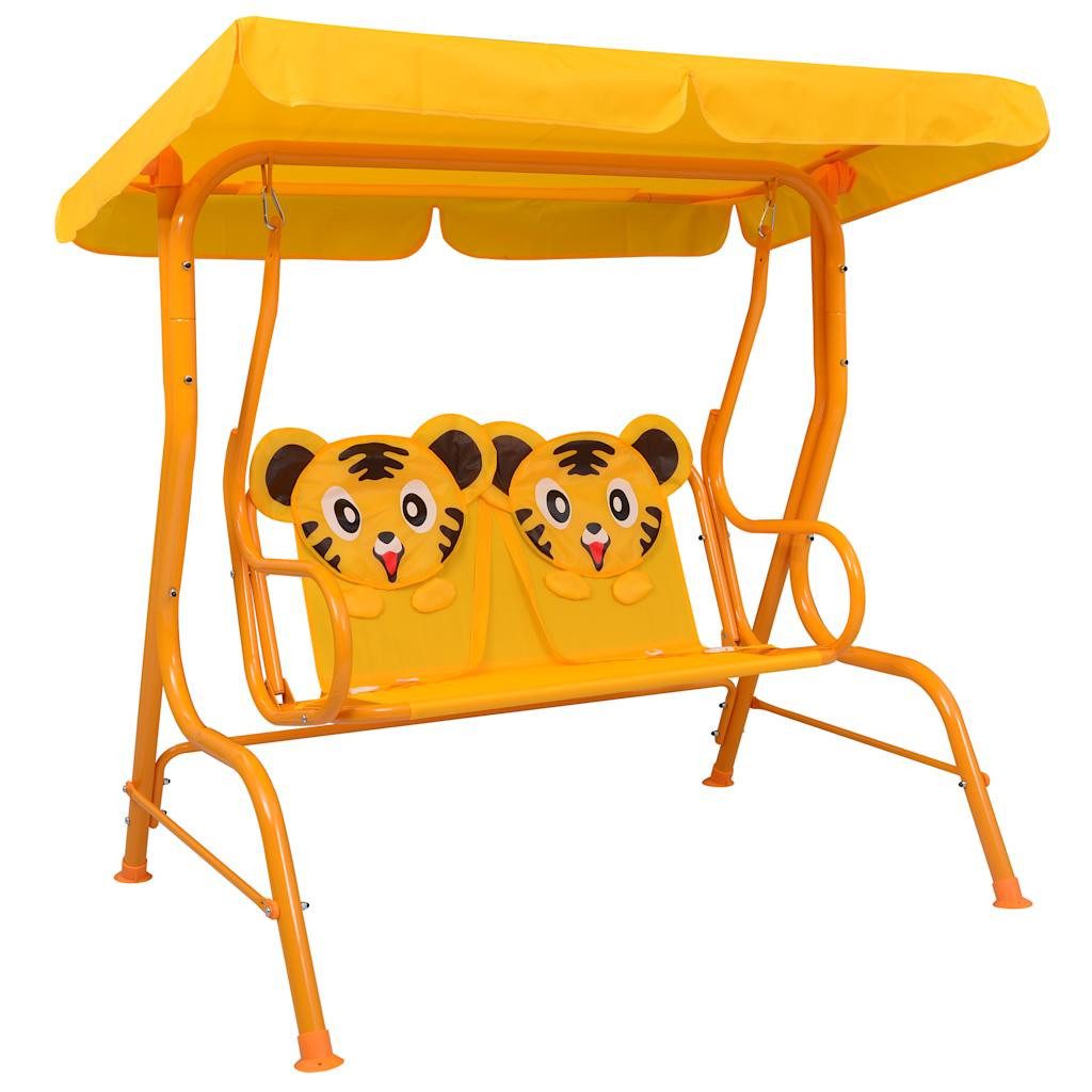 vidaXL Hollywoodschaukel Kinder-Hollywoodschaukel Gelb 115 x