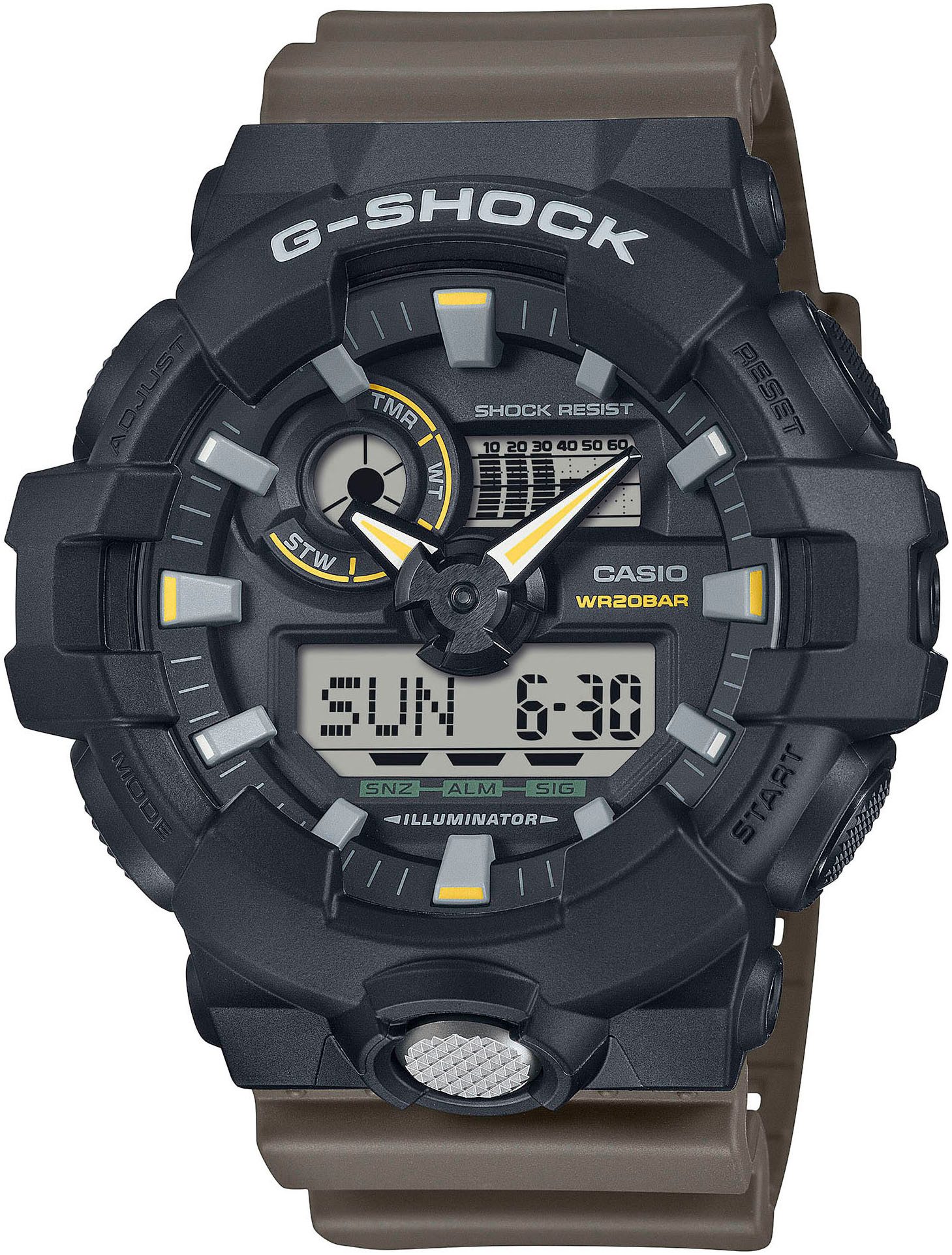 CASIO G-SHOCK Chronograph GA-710GB-1AER, Quarzuhr, Armbanduhr,