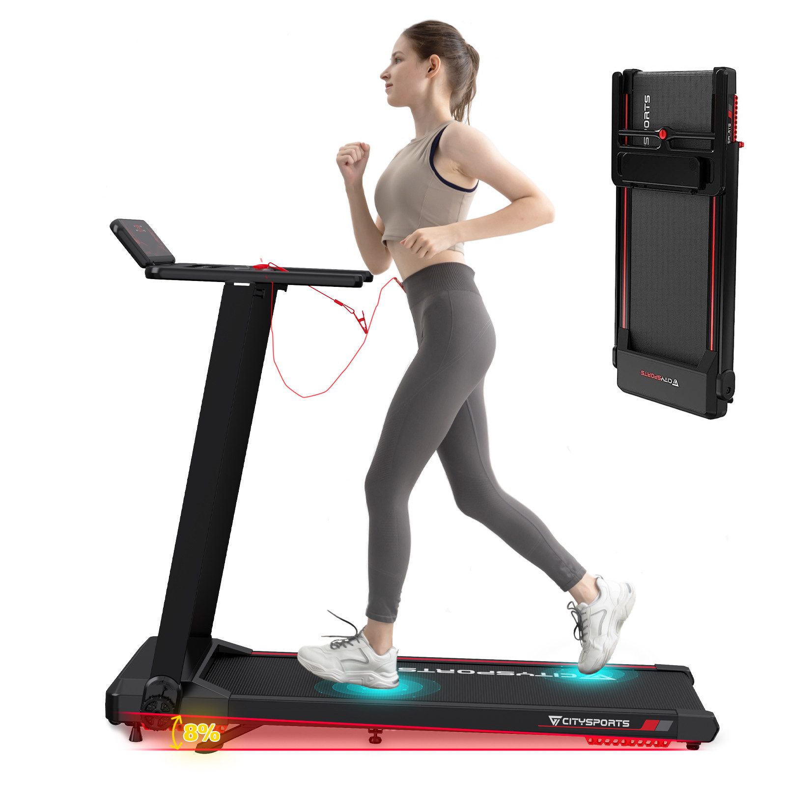 CITYSPORTS Laufband WP9 (Mit Toolkit, mit