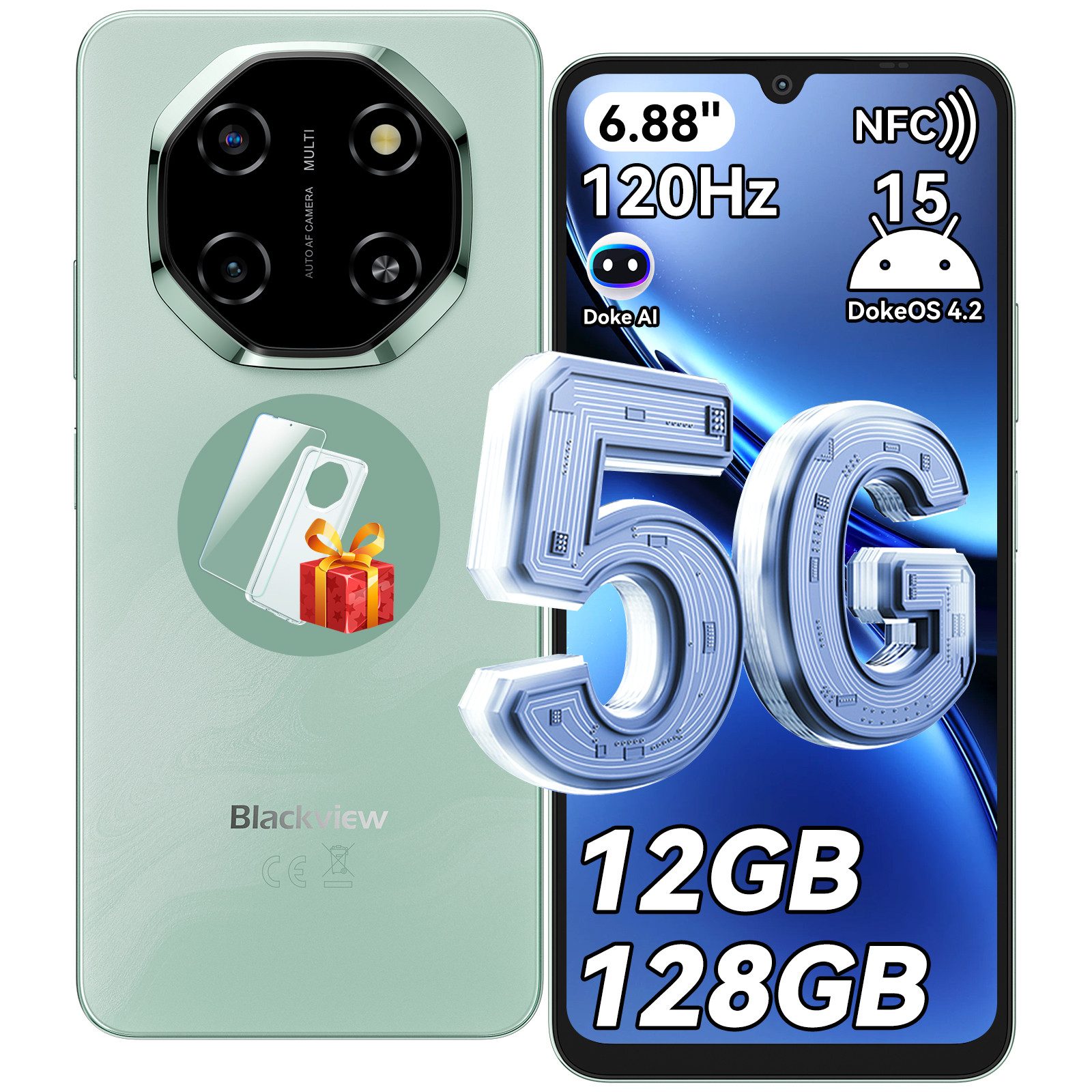 blackview Shark 6 incl.18W USB-Ladegerät 5G,