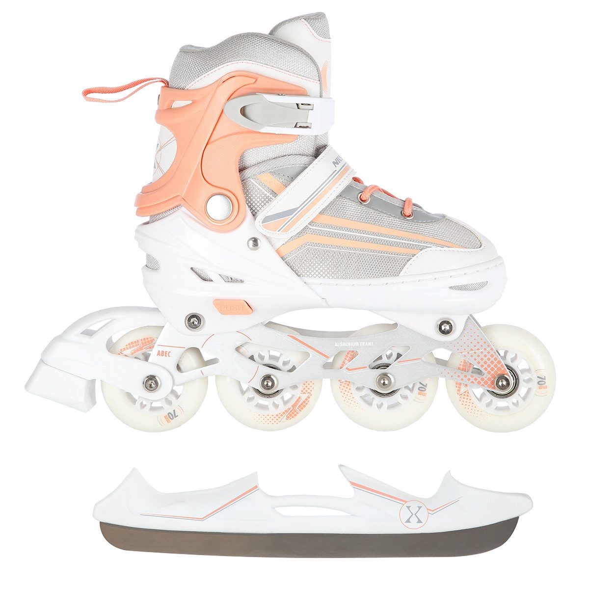 NILS EXTREME Inlineskates 2-IN-1 Inliner Schlittschuhe