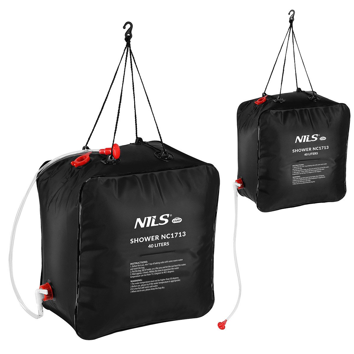 NILS CAMP Solardusche Campingdusche mobiler tragbarer