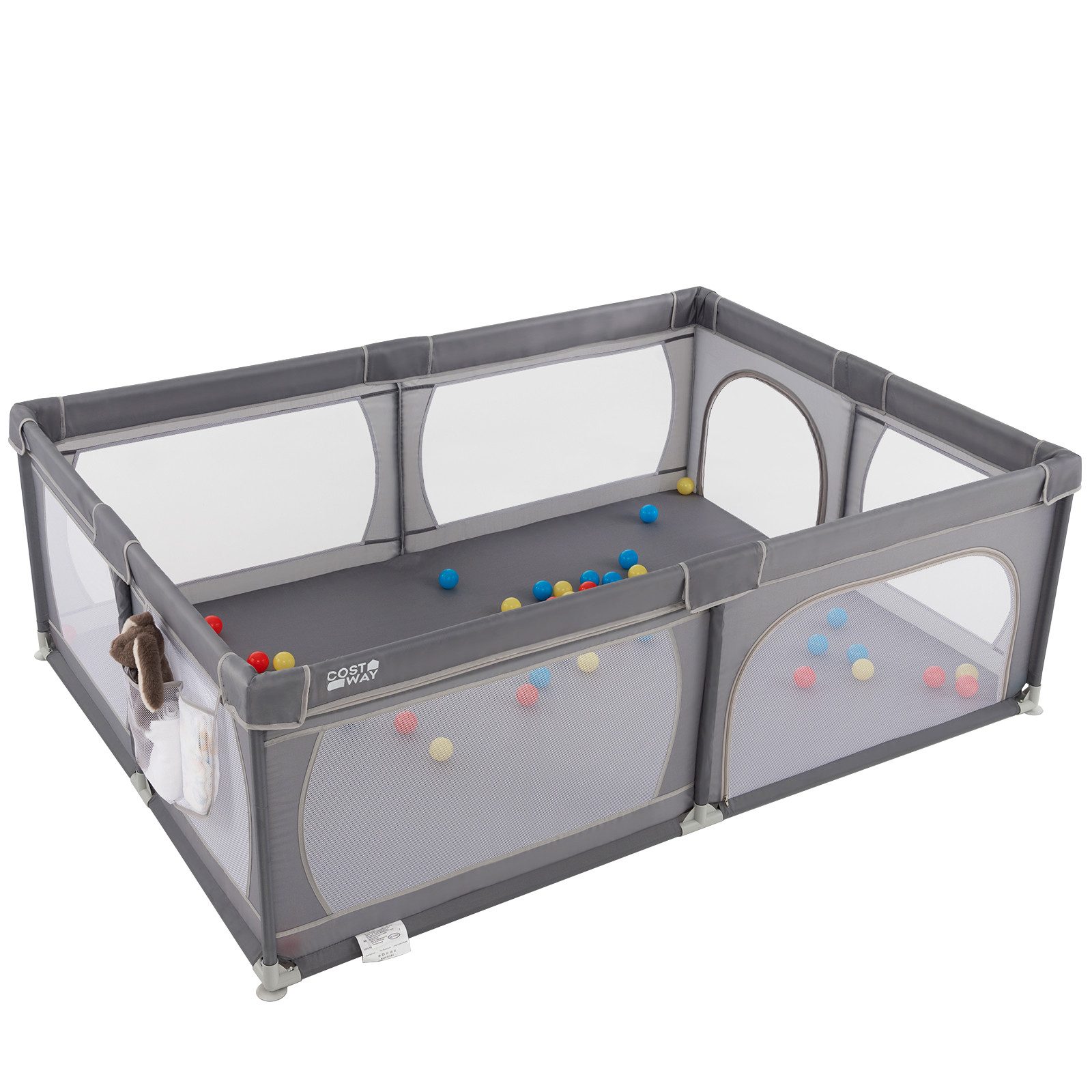 COSTWAY Laufstall Baby Laufgitter, 205 x