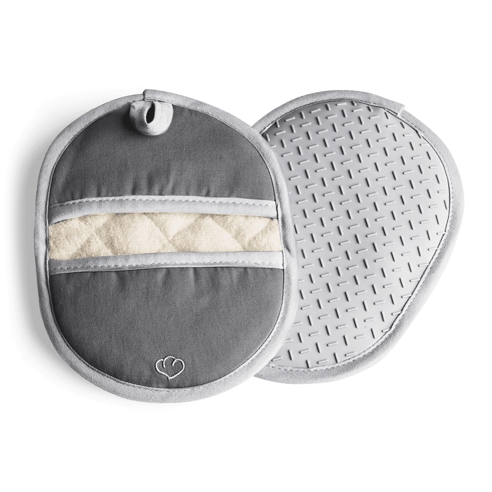 Springlane Topfhandschuhe SPRINGLANE Topflappen-Set 2-tlg. Grau,